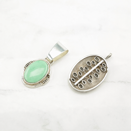 Vintage Southwest Turquoise Sterling Silver Pendant P2228