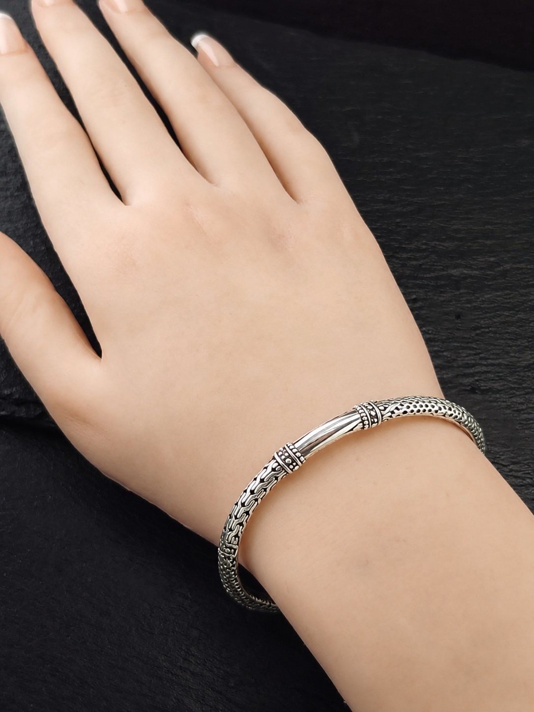 Vintage Sarda, Bangle Bracelets Sterling Silver BR2838