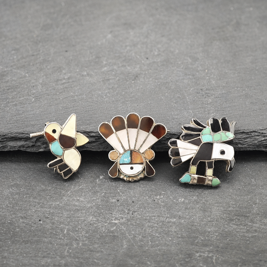 Choice of Zuni Inlay Brooch Native American Sterling Silver B2021