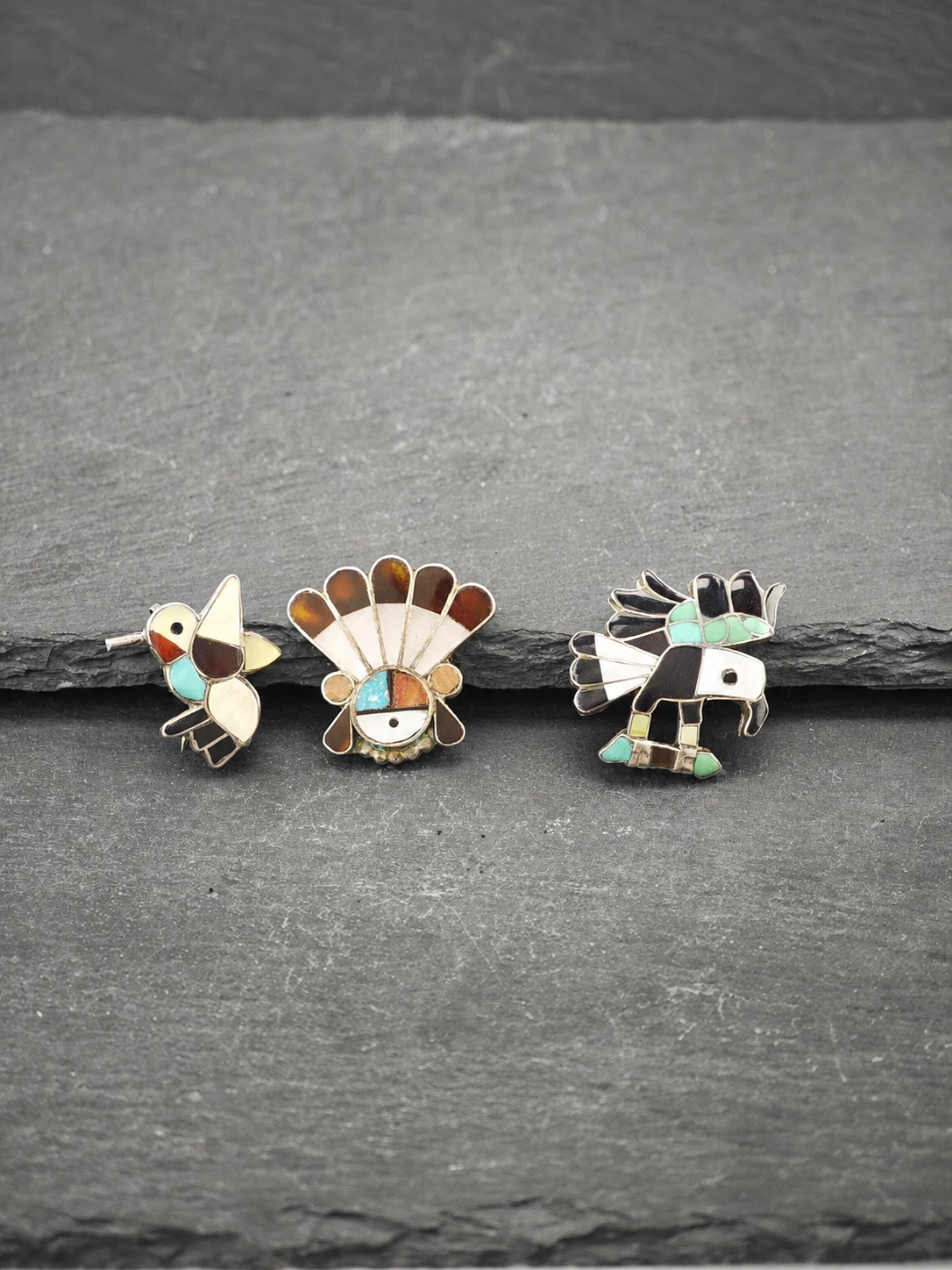 Choice of Zuni Inlay Brooch Native American Sterling Silver B2021