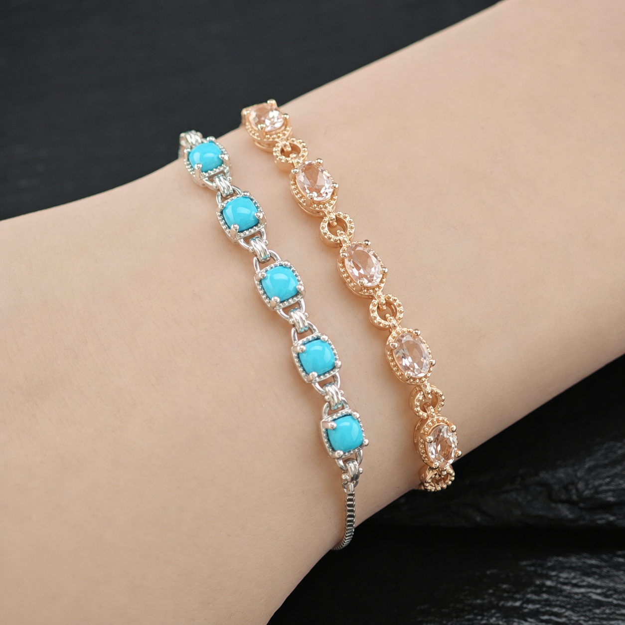 Choice of Bolo Gemstone Bracelets Sterling Silver BR3023