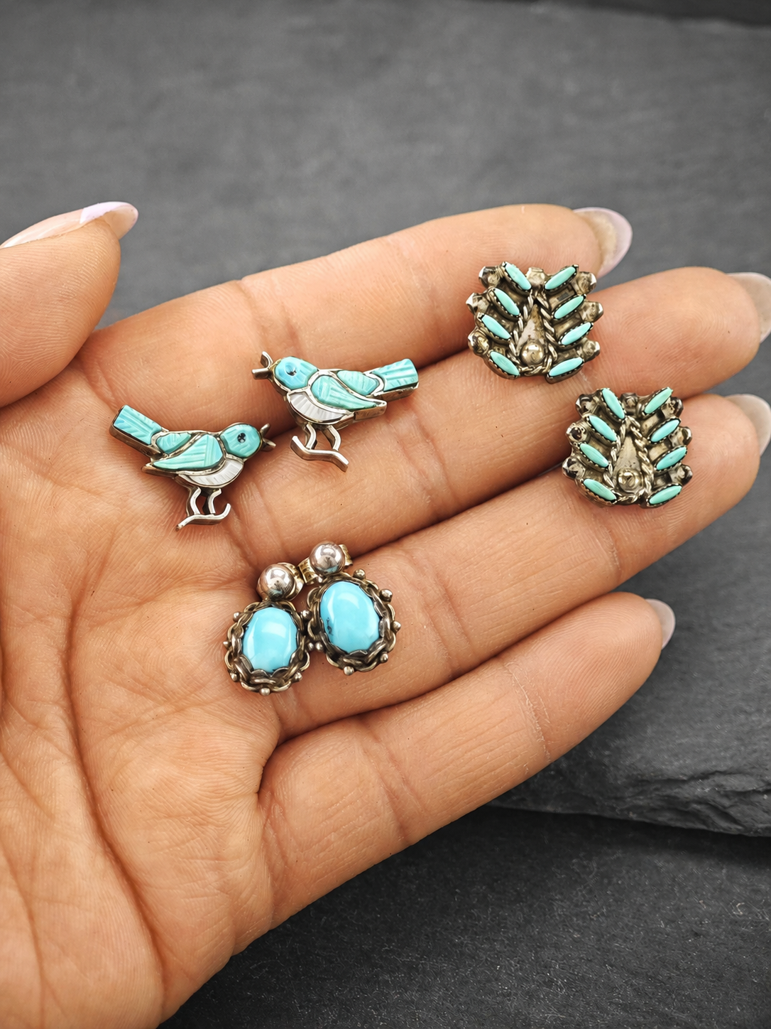 Choice of Native American, Inlay Stud/Dangle Earrings Sterling Silver ER2848