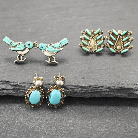 Choice of Native American, Inlay Stud/Dangle Earrings Sterling Silver ER2848