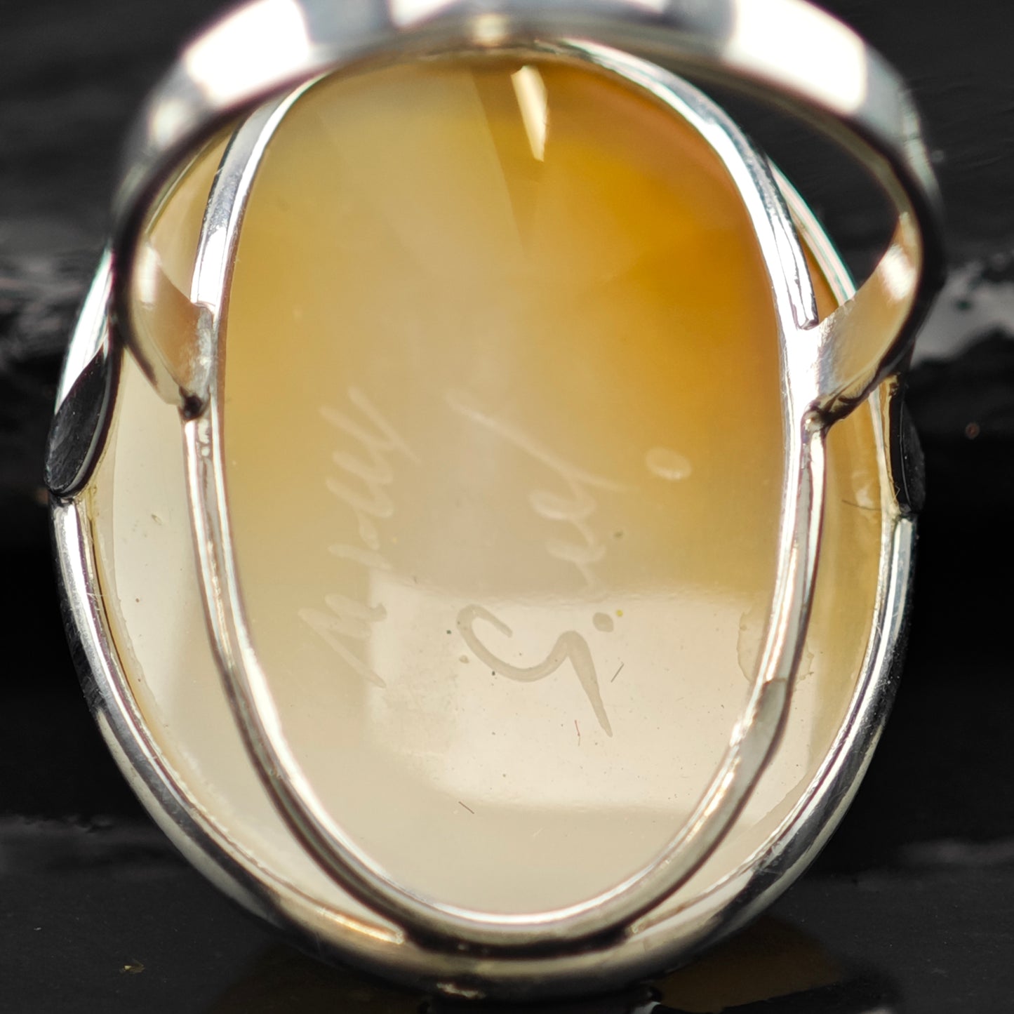 Cameo Ring Sterling Silver Sz 7 R6275
