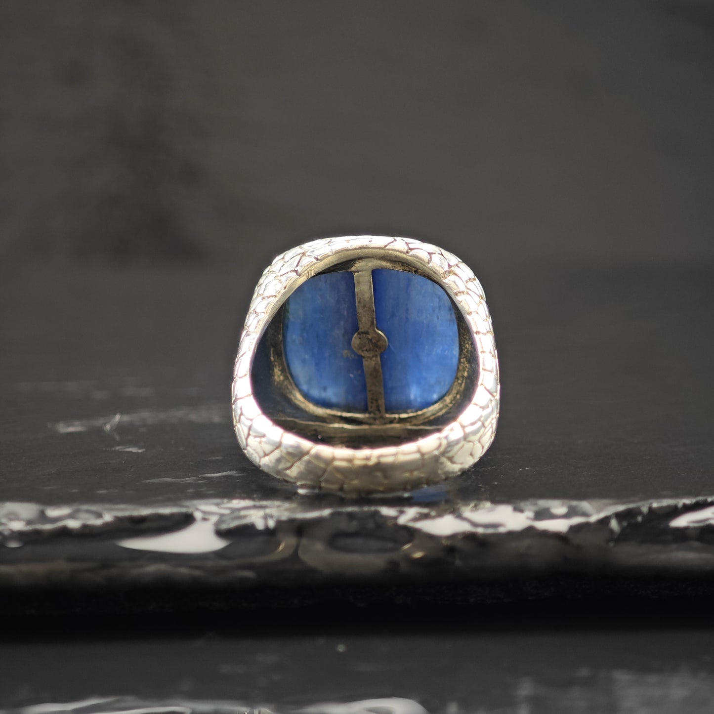 Kyanite Scaled Ring Sterling Silver Sz 9 R6284