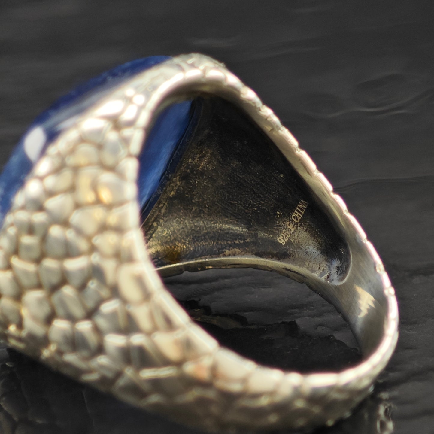 Kyanite Scaled Ring Sterling Silver Sz 9 R6284
