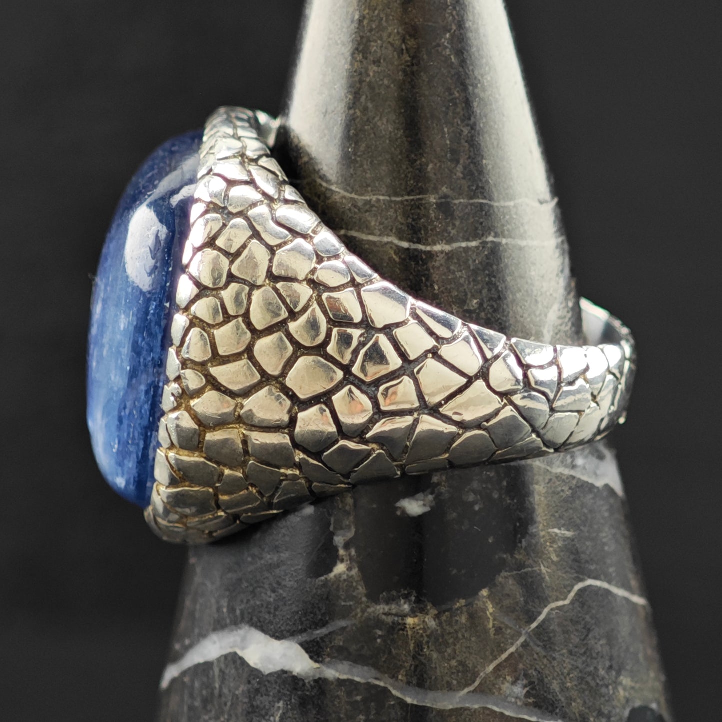 Kyanite Scaled Ring Sterling Silver Sz 9 R6284