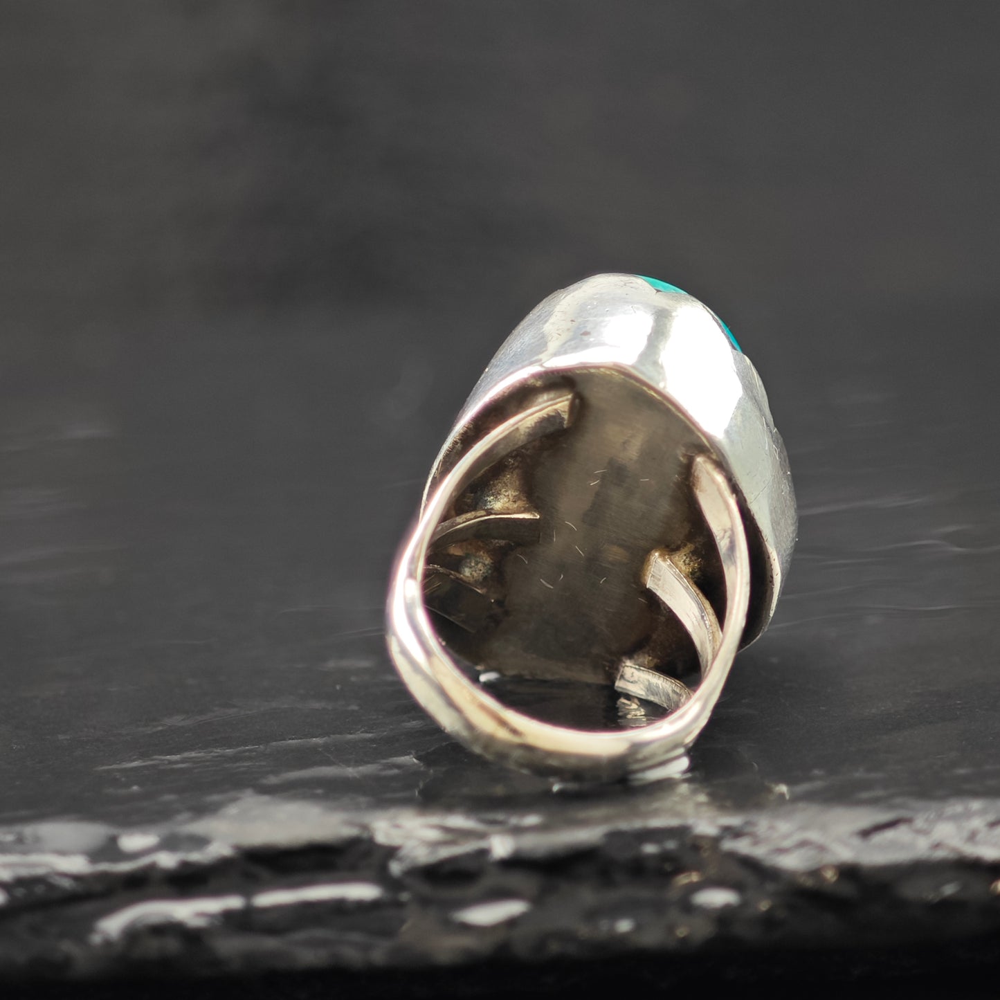 Sw Turquoise Ring Sterling Silver Sz 4 R6301