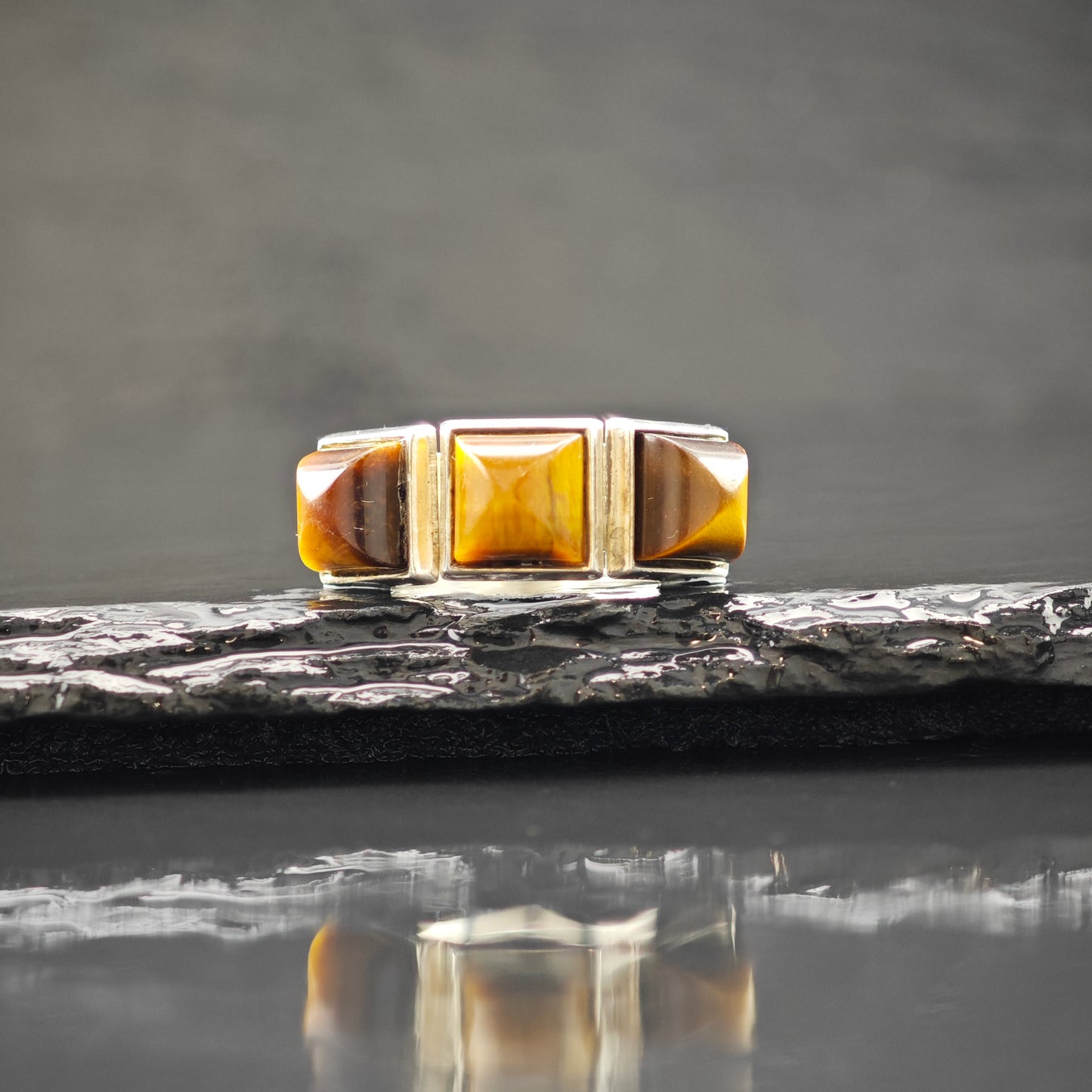 David Anderson Tiger Eye Ring Sterling Silver Sz 5 1/2 R6302