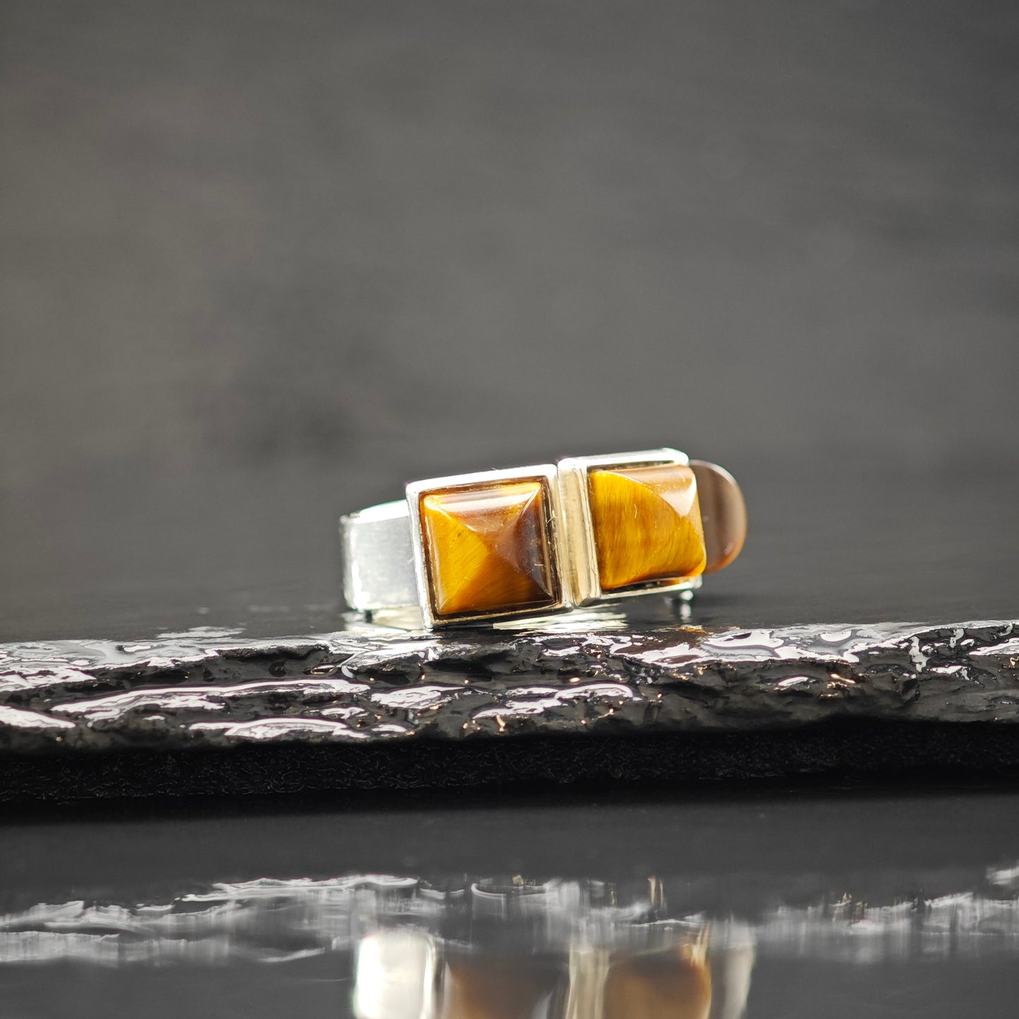 David Anderson Tiger Eye Ring Sterling Silver Sz 5 1/2 R6302