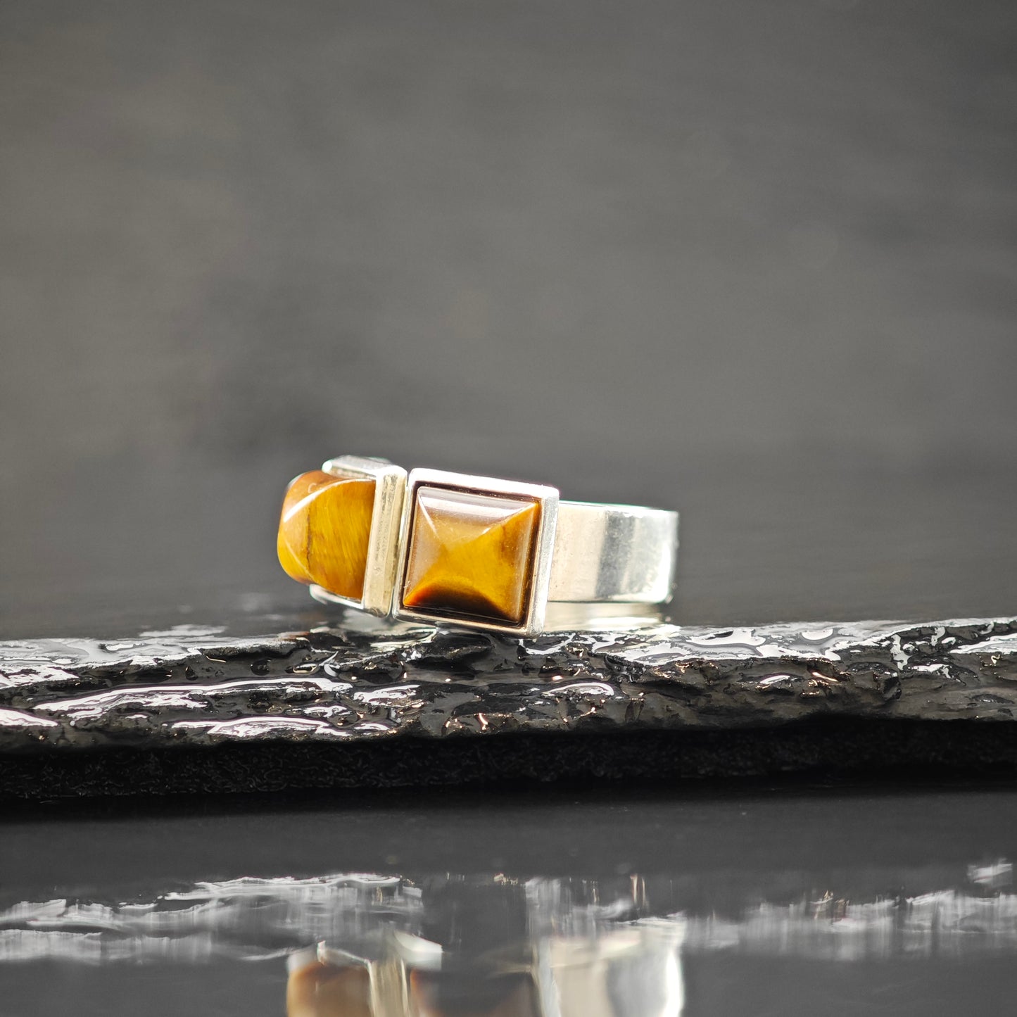 David Anderson Tiger Eye Ring Sterling Silver Sz 5 1/2 R6302