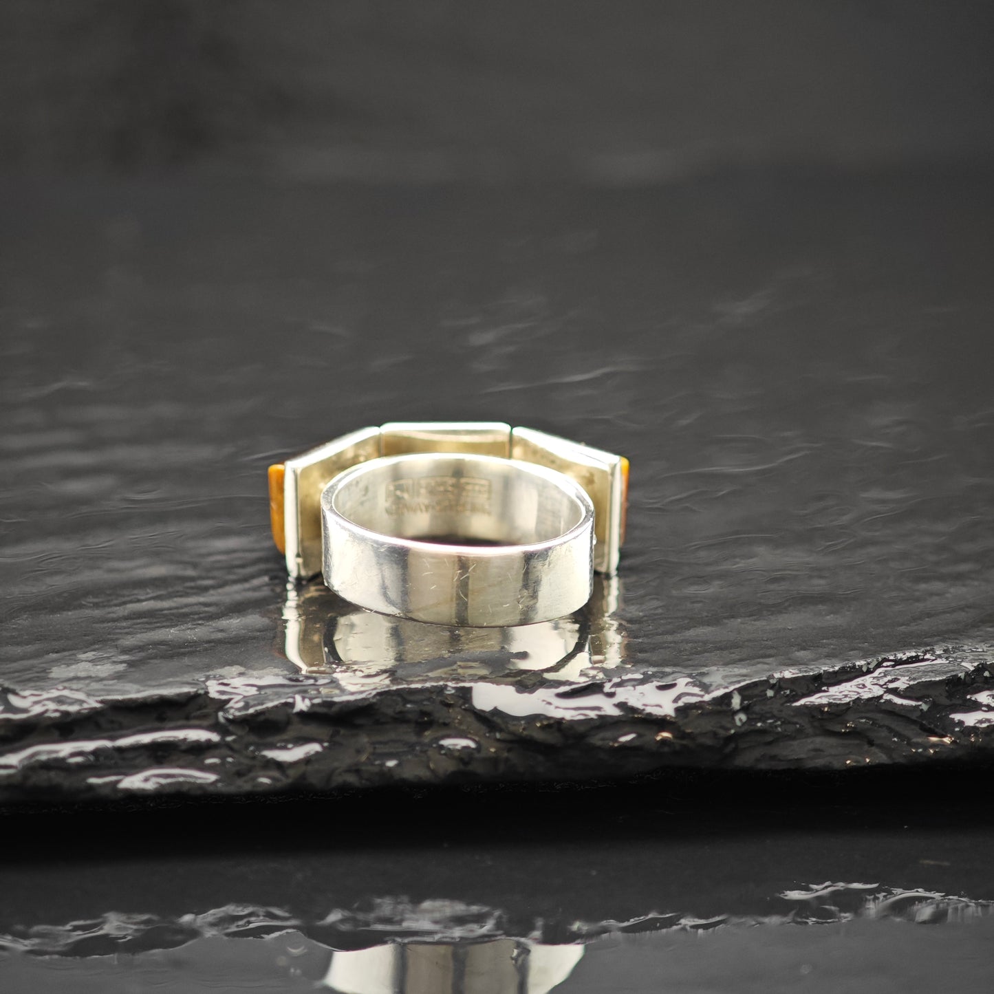 David Anderson Tiger Eye Ring Sterling Silver Sz 5 1/2 R6302