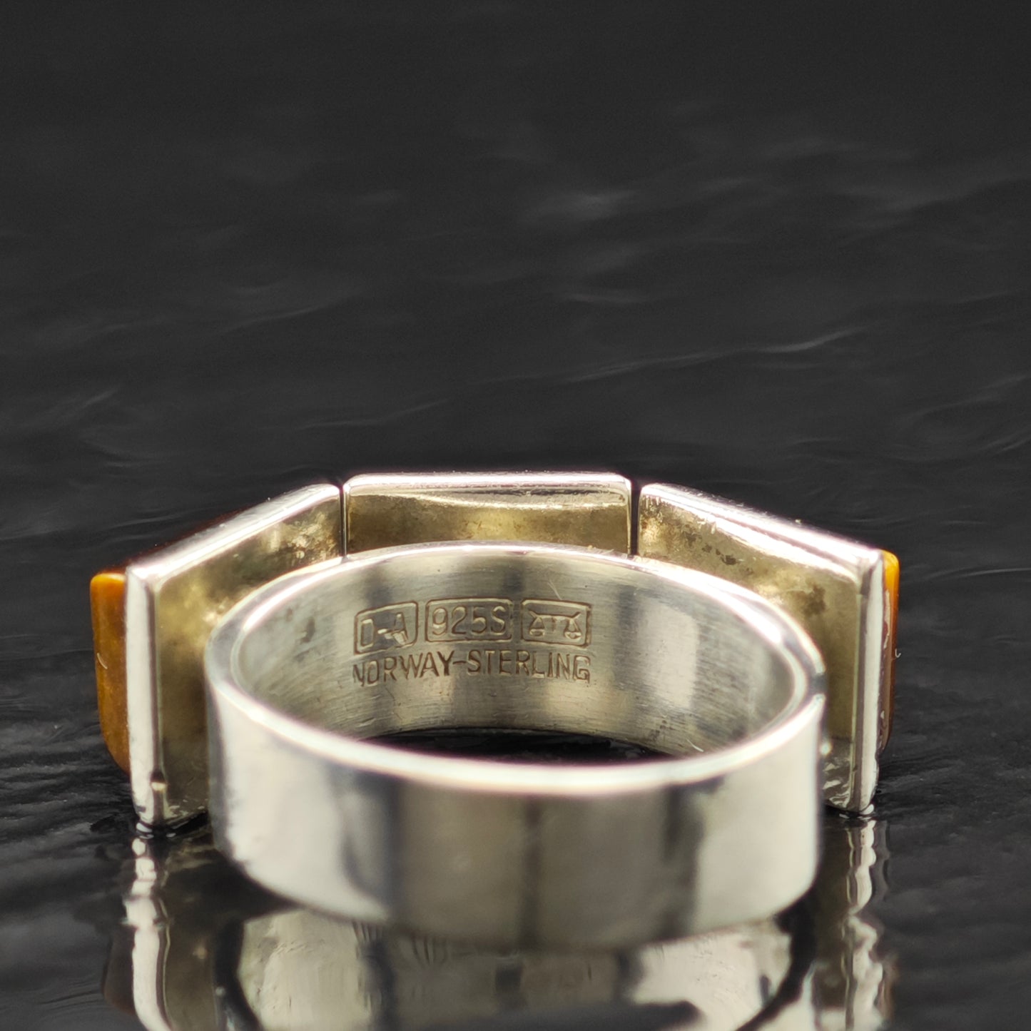 David Anderson Tiger Eye Ring Sterling Silver Sz 5 1/2 R6302