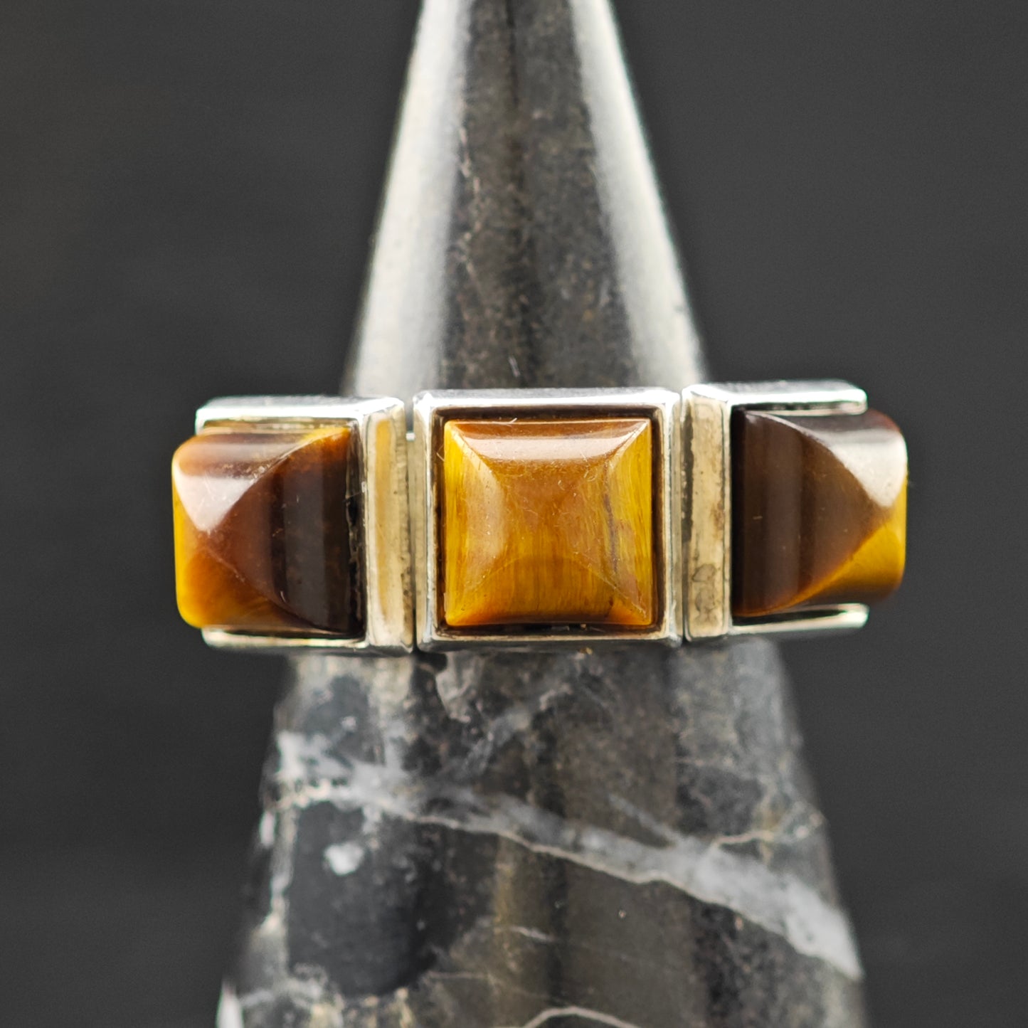 David Anderson Tiger Eye Ring Sterling Silver Sz 5 1/2 R6302