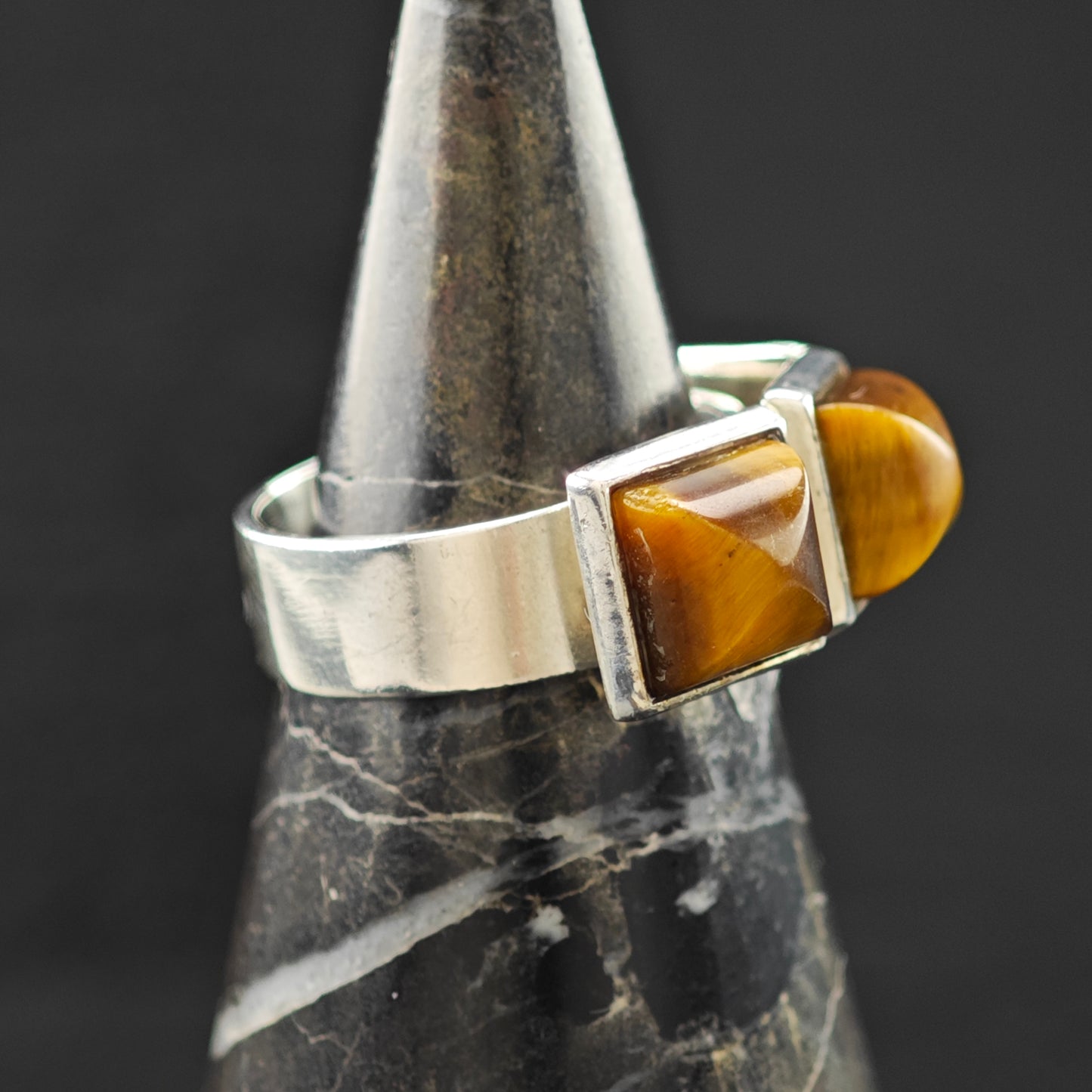 David Anderson Tiger Eye Ring Sterling Silver Sz 5 1/2 R6302