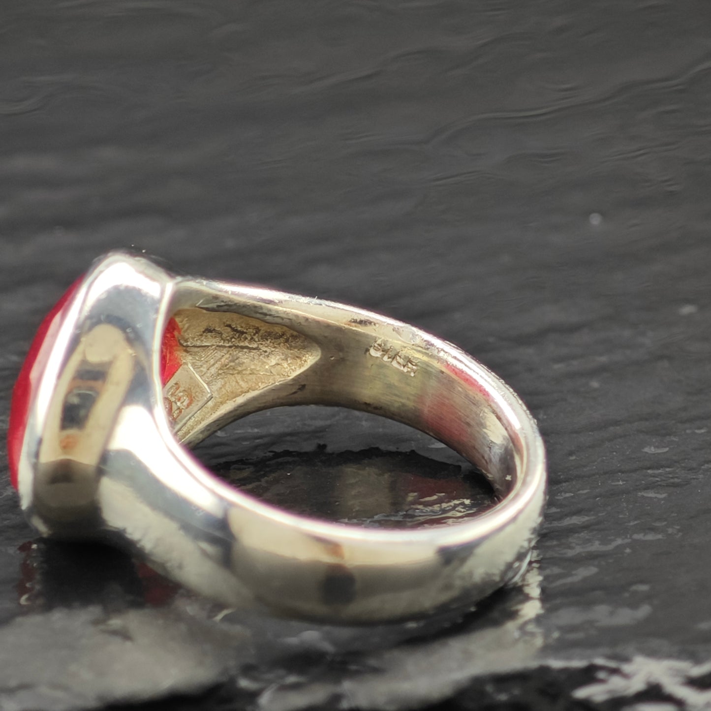 Quartz Heart Ring Sterling Silver Sz 8 R6304