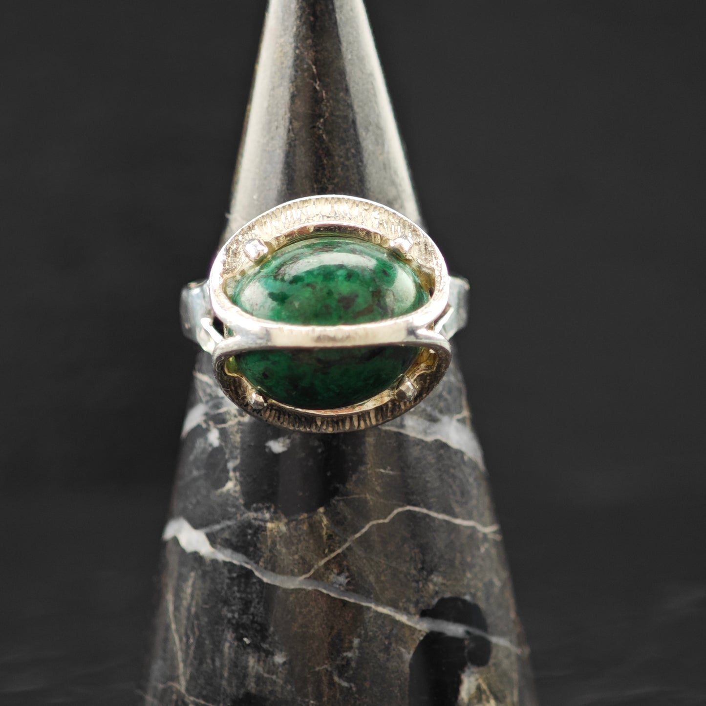 Chrysocolla Ring Sterling Silver Sz 7 1/2 R6305