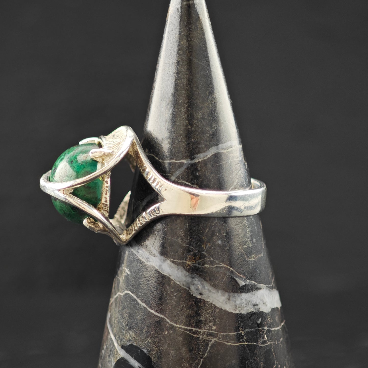 Chrysocolla Ring Sterling Silver Sz 7 1/2 R6305