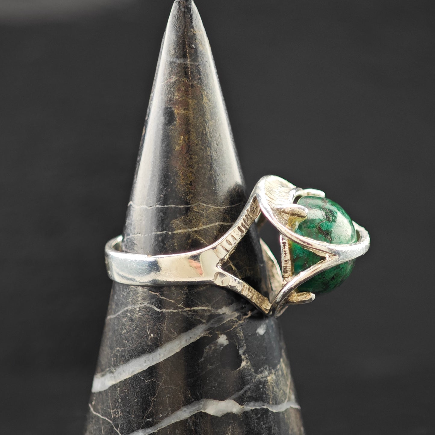 Chrysocolla Ring Sterling Silver Sz 7 1/2 R6305