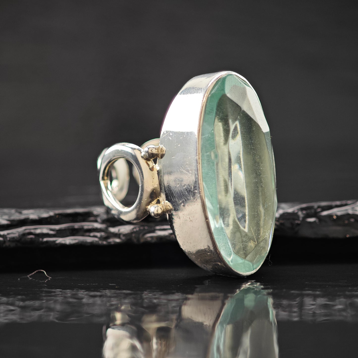 Sajen Blue Quartz Ring Sterling Silver Sz 10 R6321