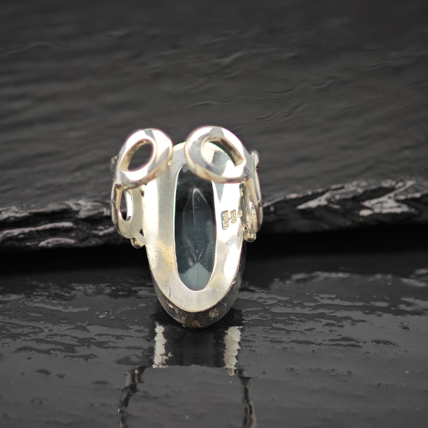 Sajen Blue Quartz Ring Sterling Silver Sz 10 R6321