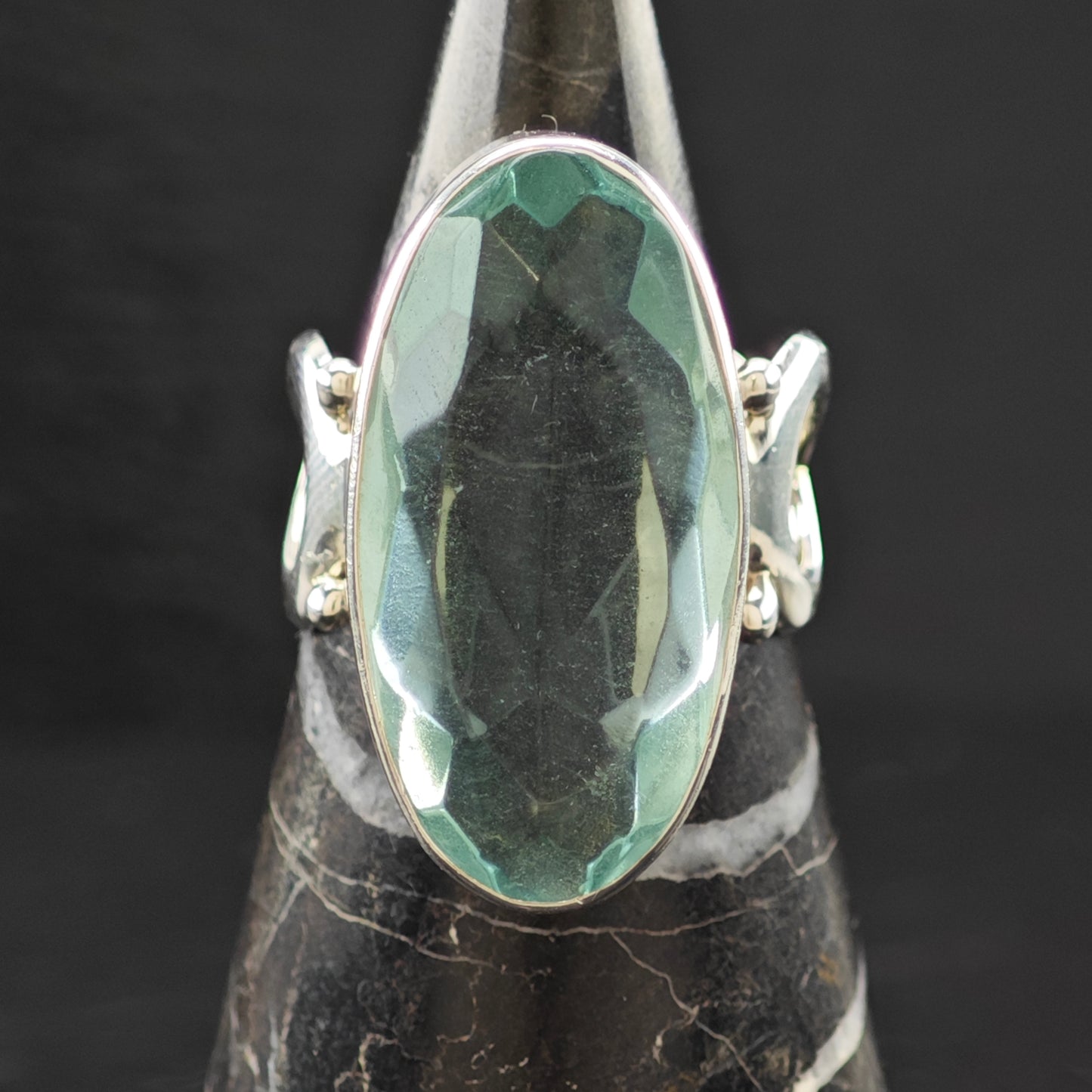 Sajen Blue Quartz Ring Sterling Silver Sz 10 R6321