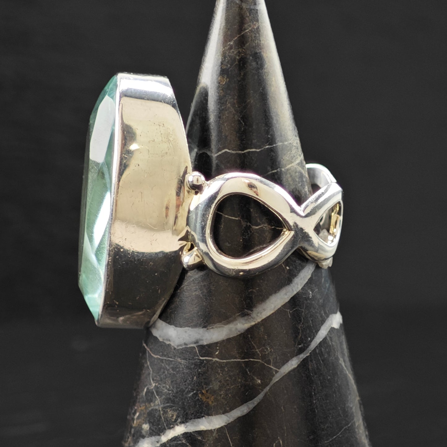 Sajen Blue Quartz Ring Sterling Silver Sz 10 R6321