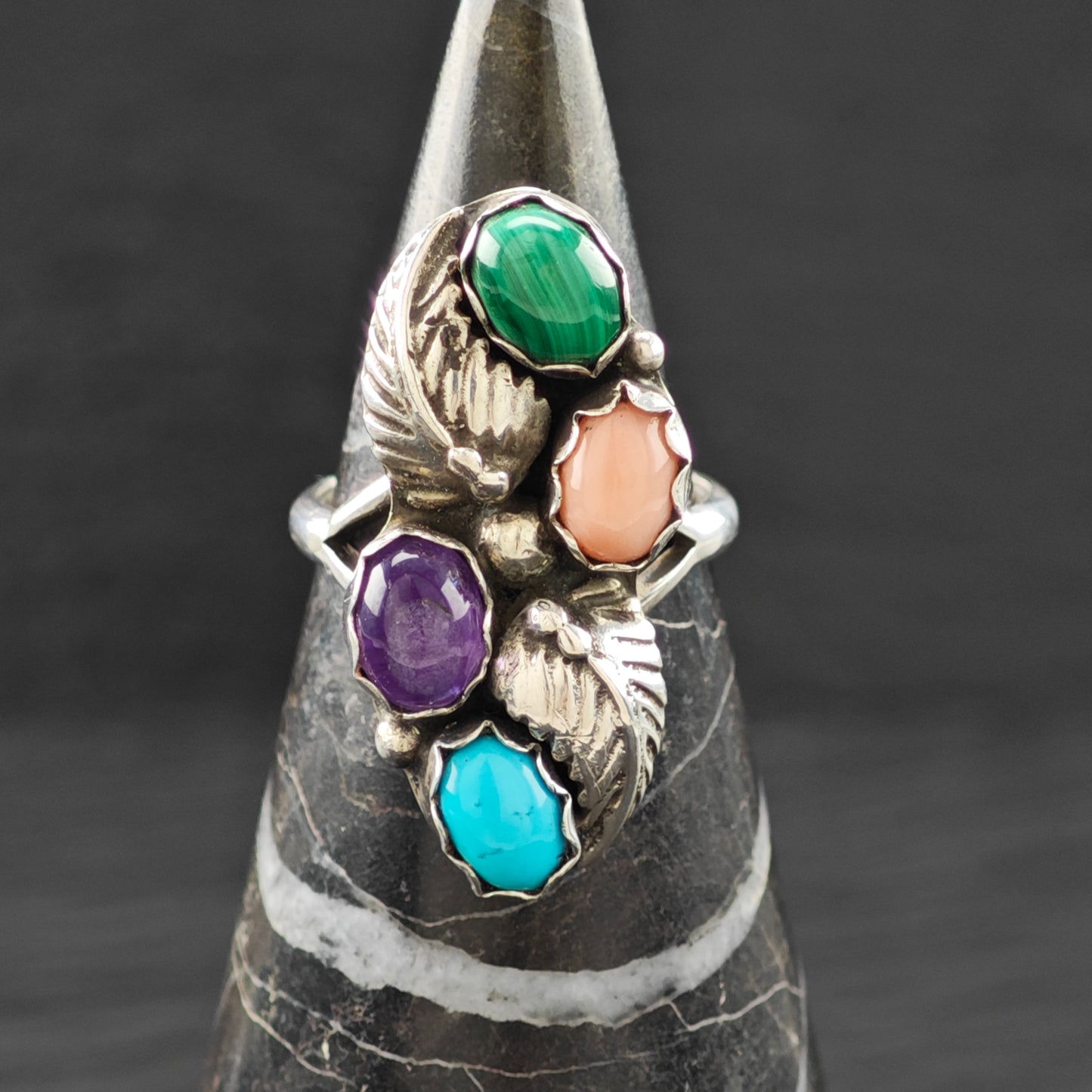Gemstone Ring Native American Sterling Silver Sz 6 R6279