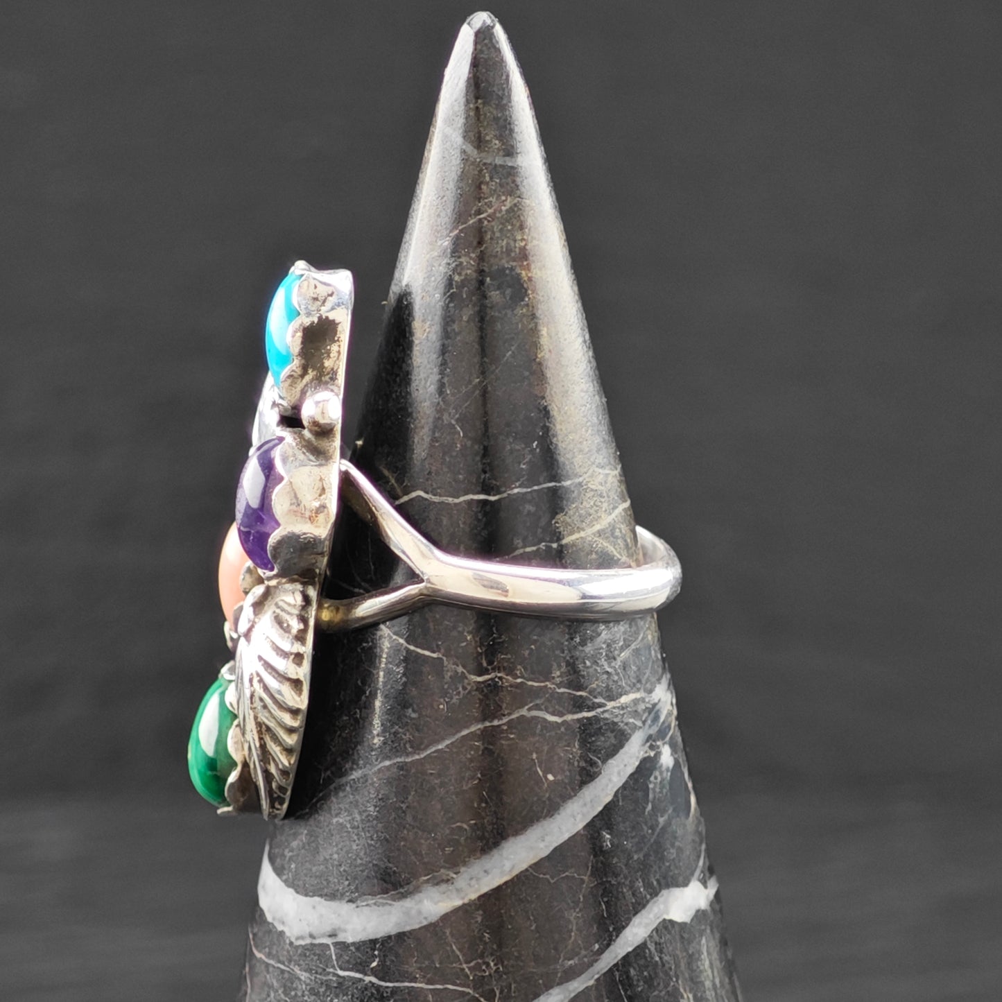 Gemstone Ring Native American Sterling Silver Sz 6 R6279