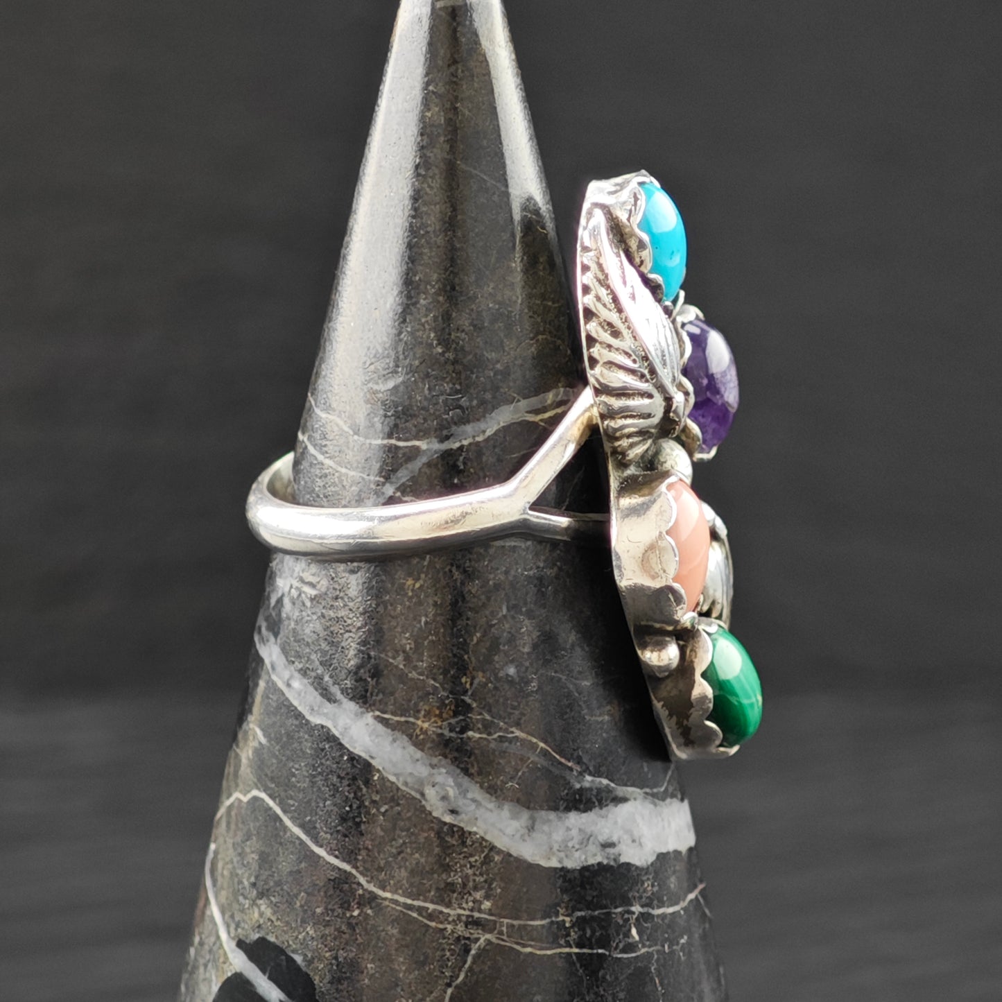 Gemstone Ring Native American Sterling Silver Sz 6 R6279