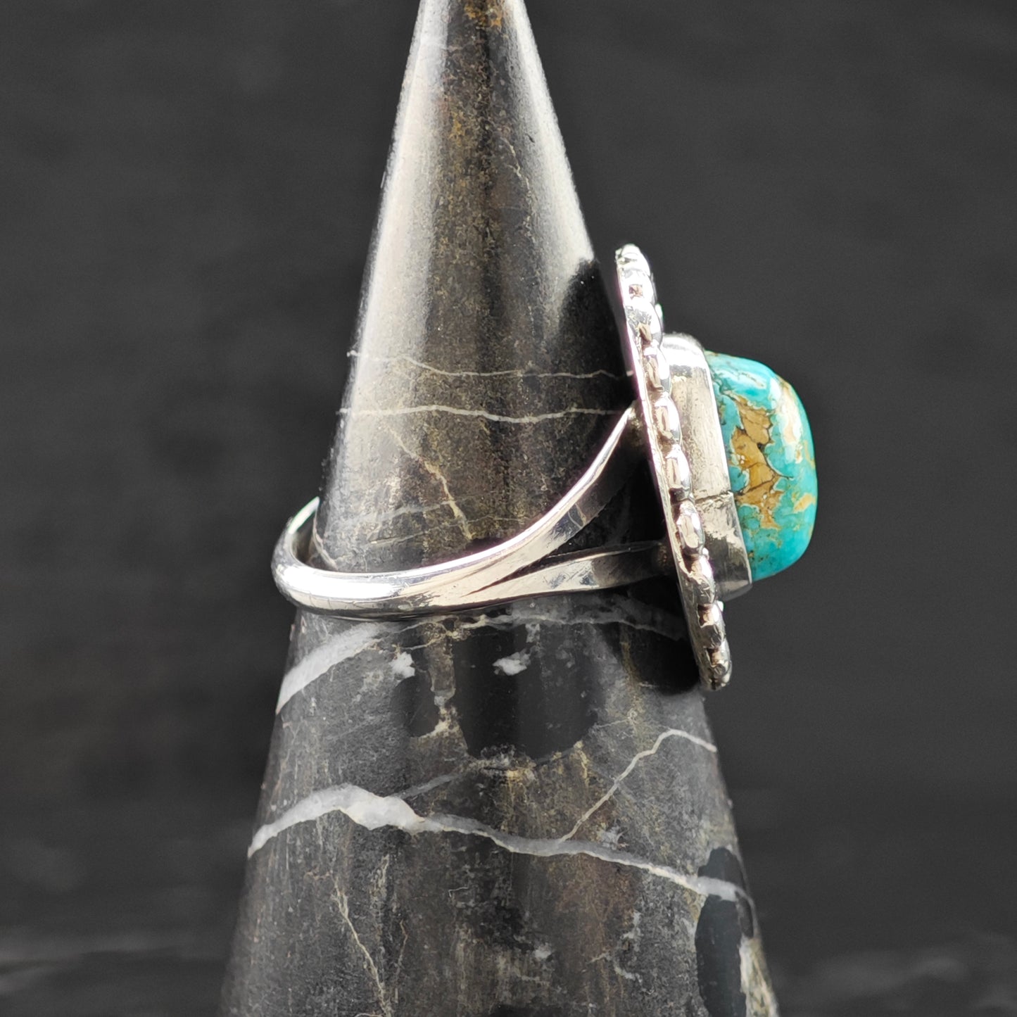 Turquoise Sw Ring Sterling Silver Sz 8.5 R6257