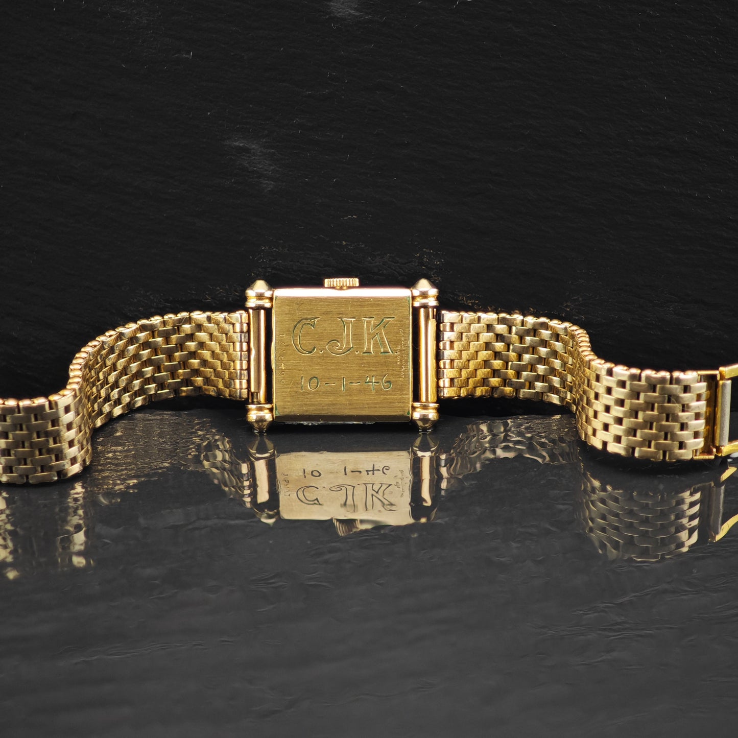 Vintage Bulova 21mm Yellow Gold Square Face 10k RGP MISC0366