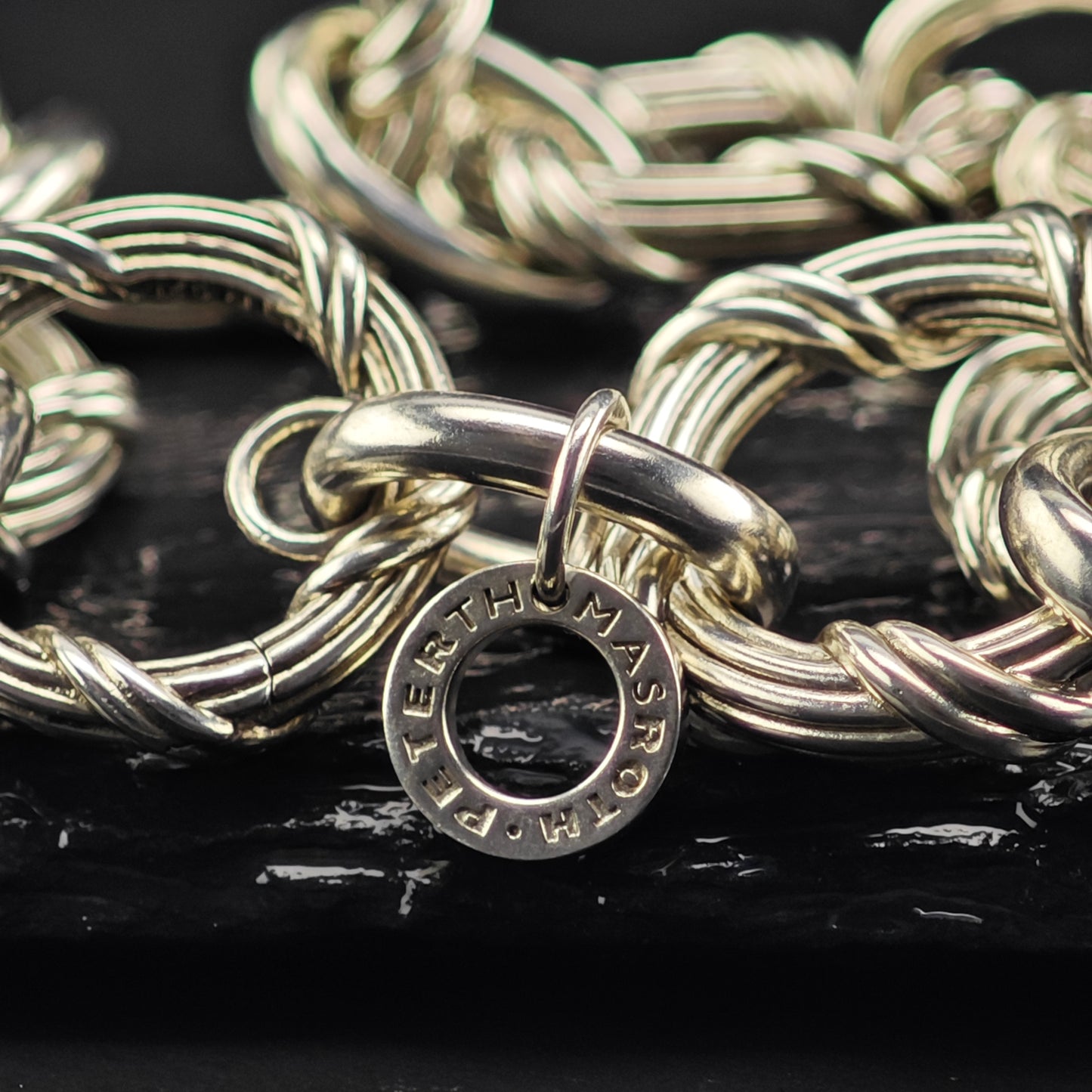 Peter Thomas Roth Sterling Silver Link Bracelet Sz 6 1/4" BR3048