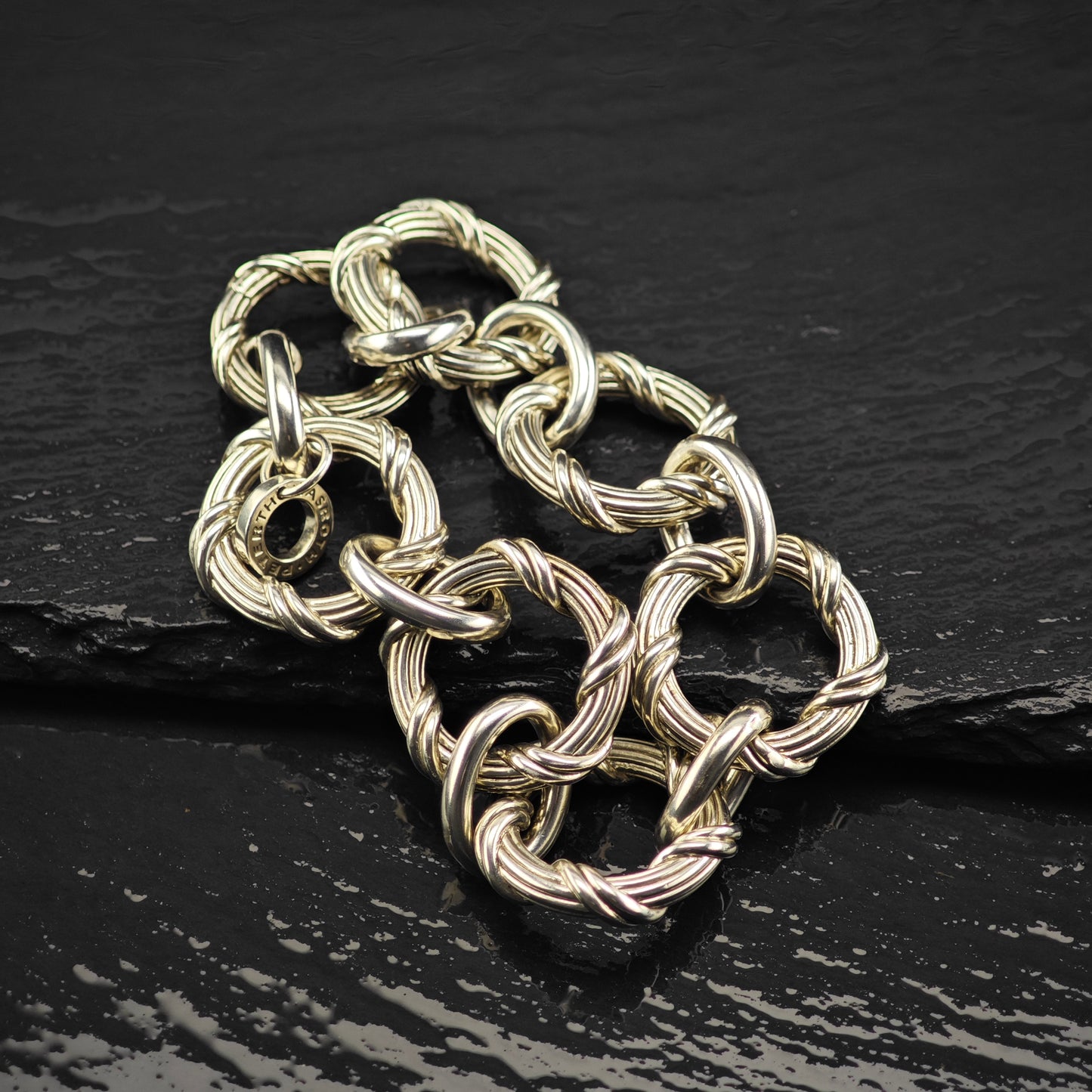 Peter Thomas Roth Sterling Silver Link Bracelet Sz 6 1/4" BR3048