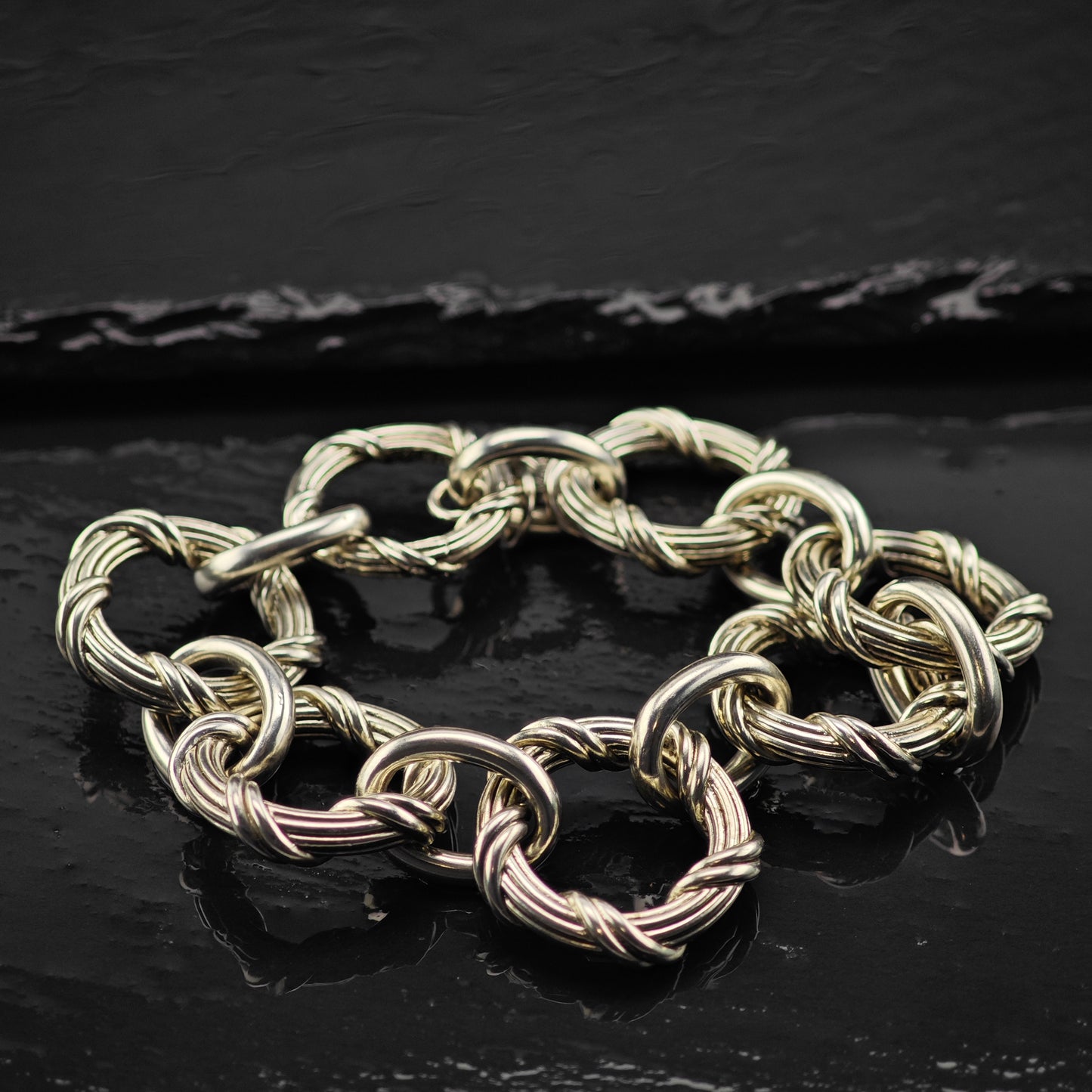 Peter Thomas Roth Sterling Silver Link Bracelet Sz 6 1/4" BR3048