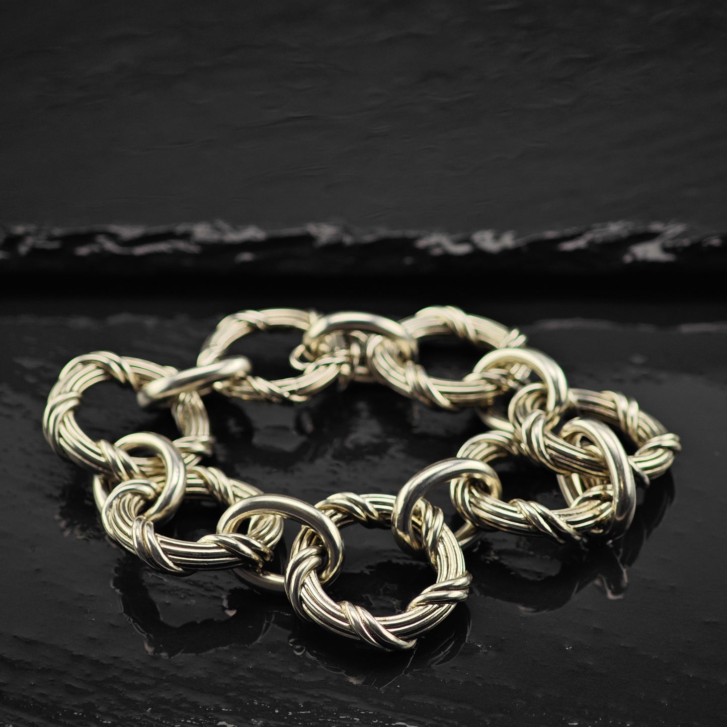 Peter Thomas Roth Sterling Silver Link Bracelet Sz 6 1/4" BR3048