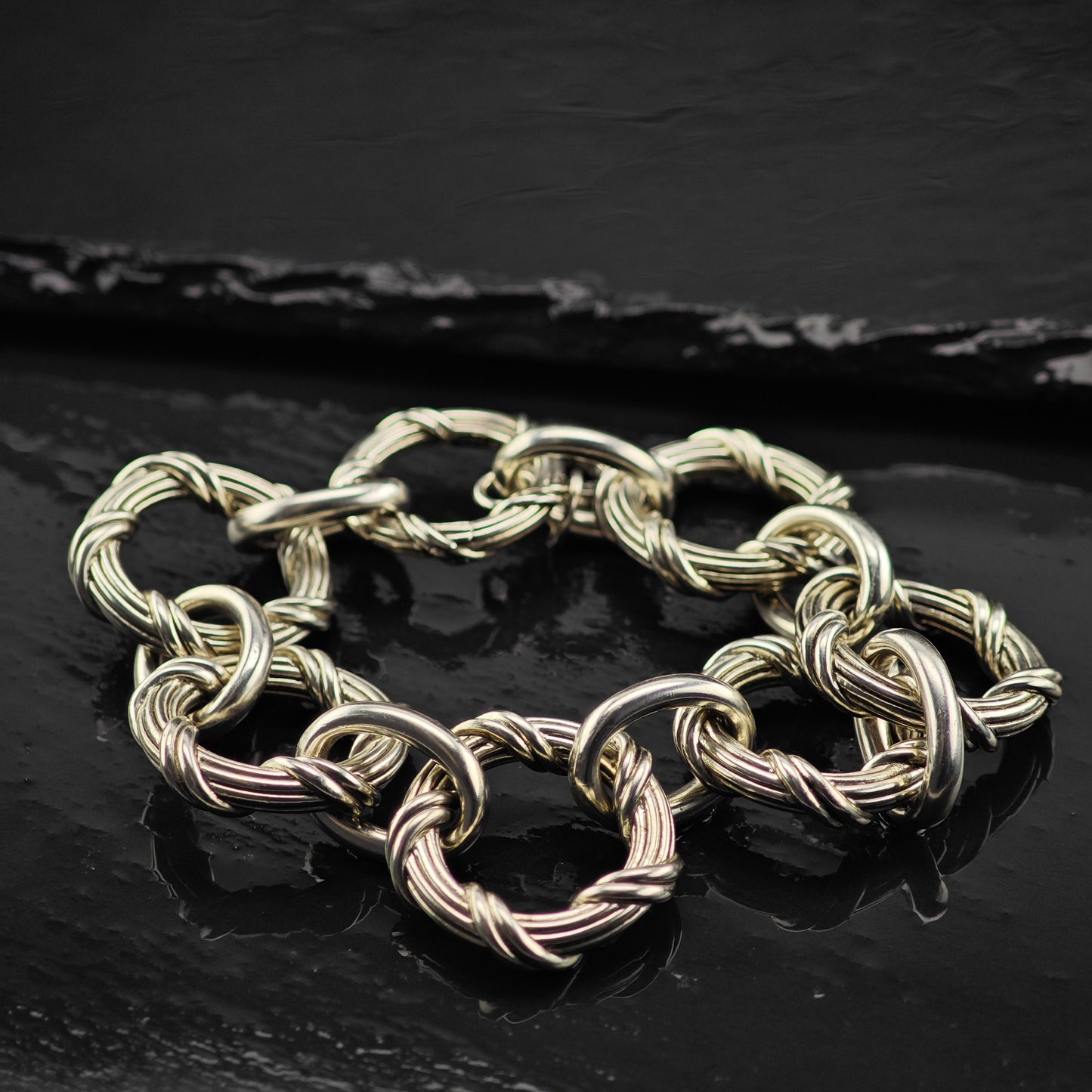 Peter Thomas Roth Sterling Silver Link Bracelet Sz 6 1/4" BR3048