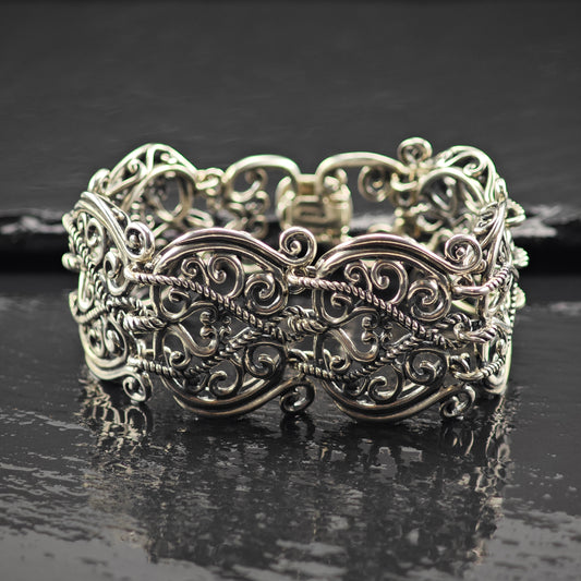 Carolyn Pollack Sterling Silver Bracelet Sz 6" BR3045