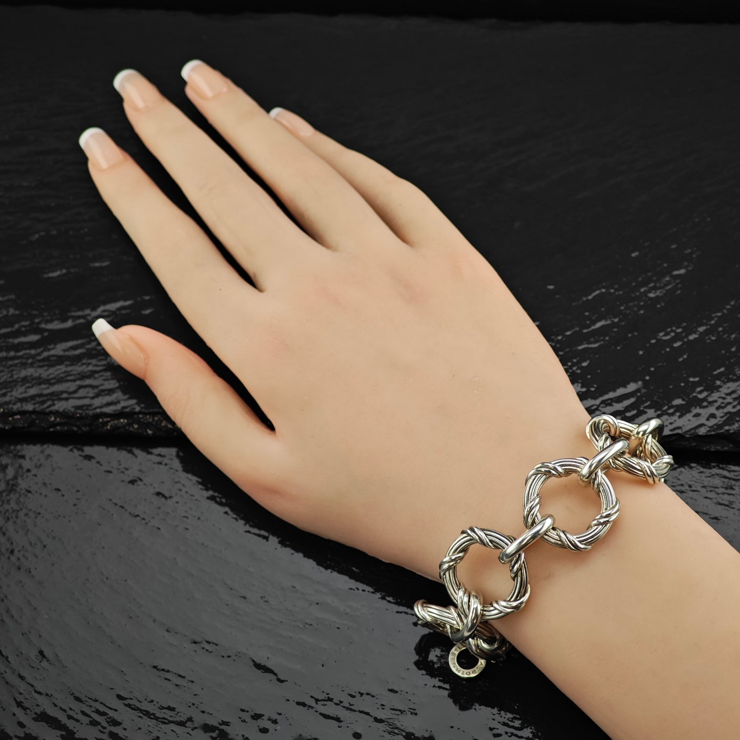 Peter Thomas Roth Sterling Silver Link Bracelet Sz 6 1/4" BR3048