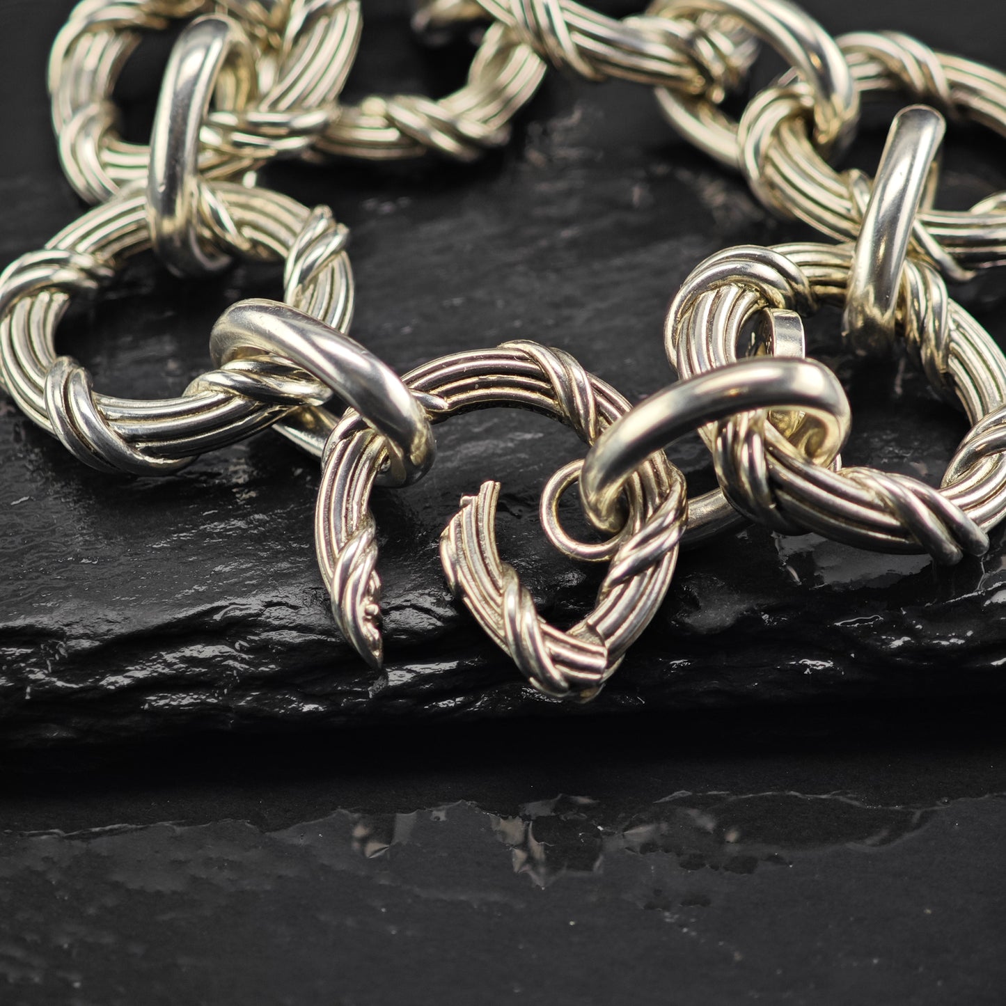 Peter Thomas Roth Sterling Silver Link Bracelet Sz 6 1/4" BR3048