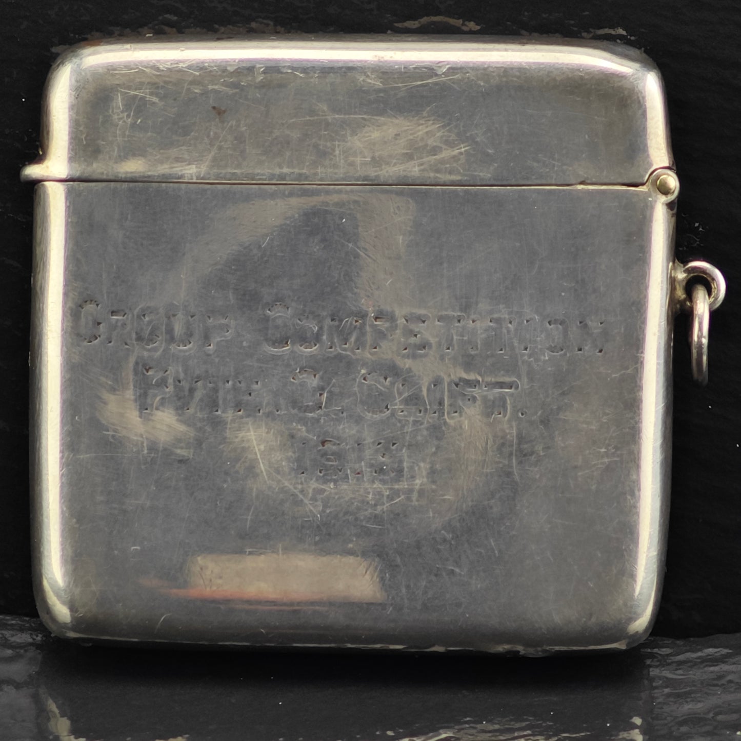 WWI Soldier Vesta Case Sterling Silver MISC0341