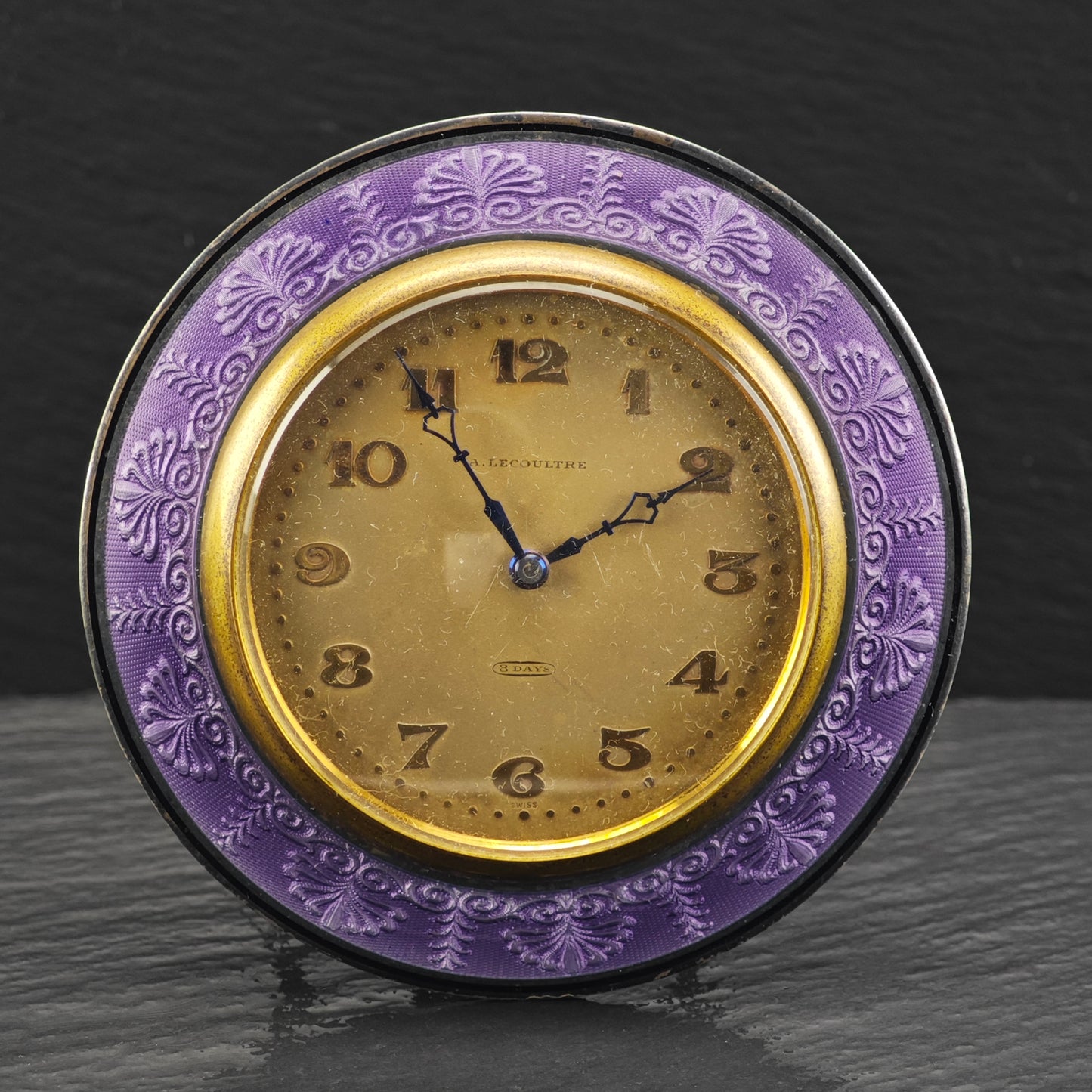 AS IS Art Deco LeCoultre Table Clock Sterling Silver MISC0338