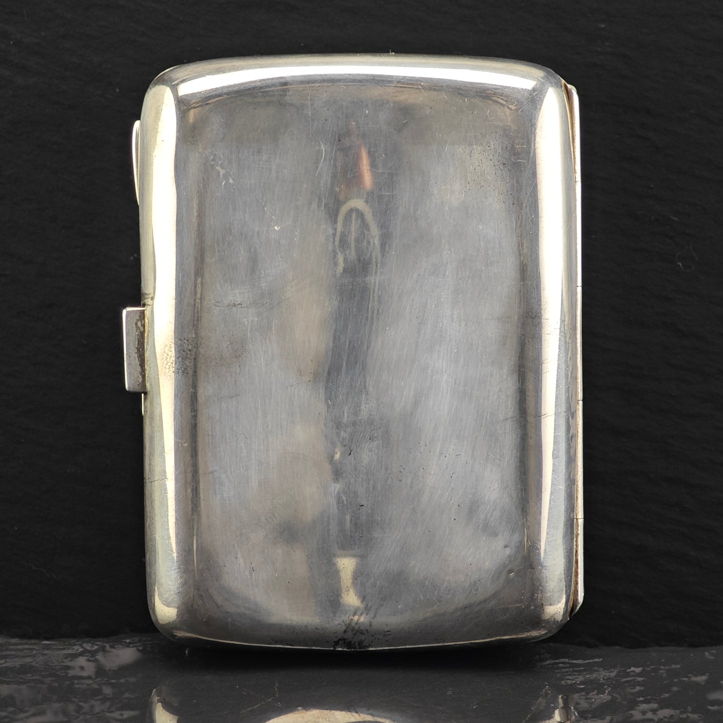 Antique Risque Art Nouveau Enamel Cigarette Case Sterling Silver MISC0342