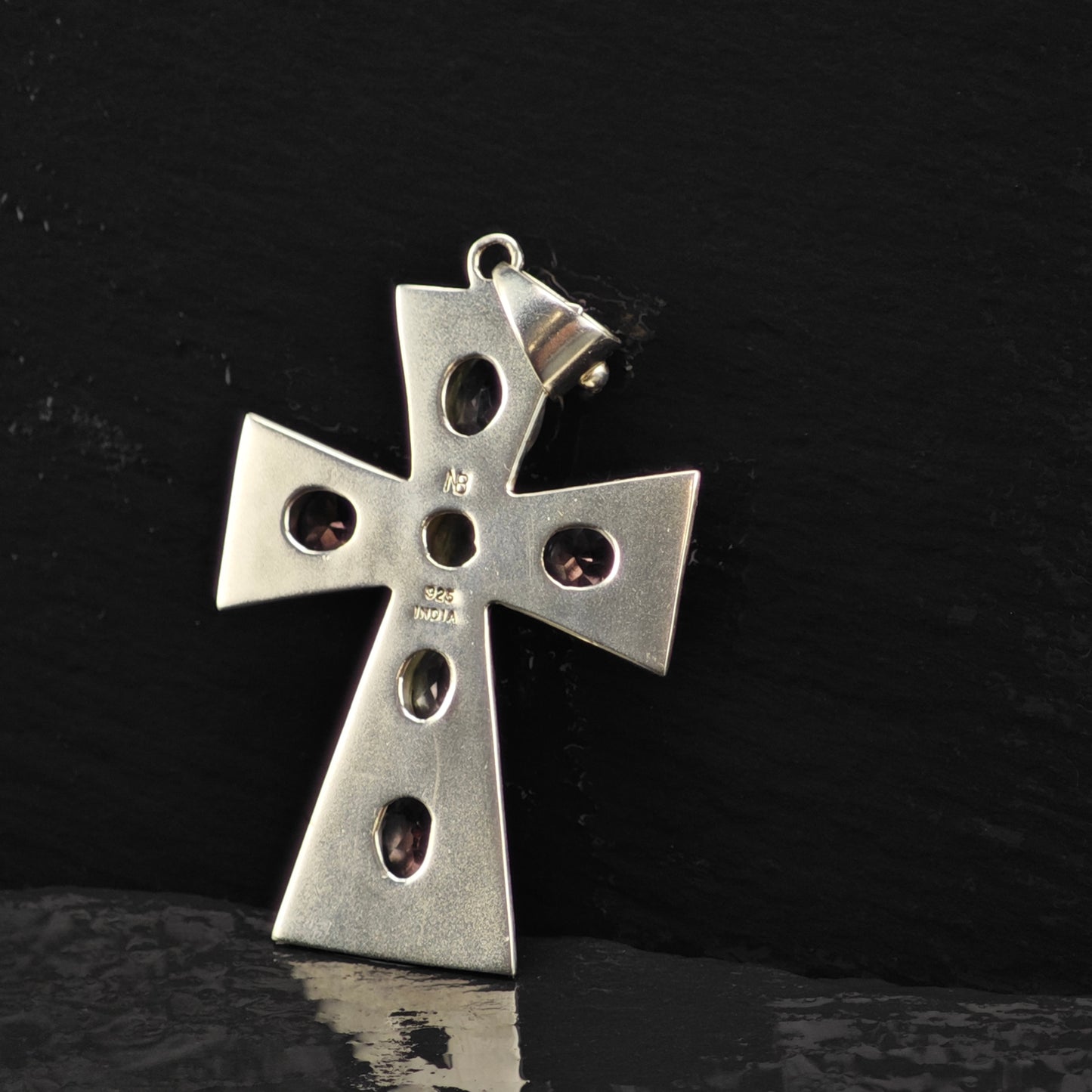 Nicky Butler Multi-Gemstone Cross Pendant Sterling SIlver P2849