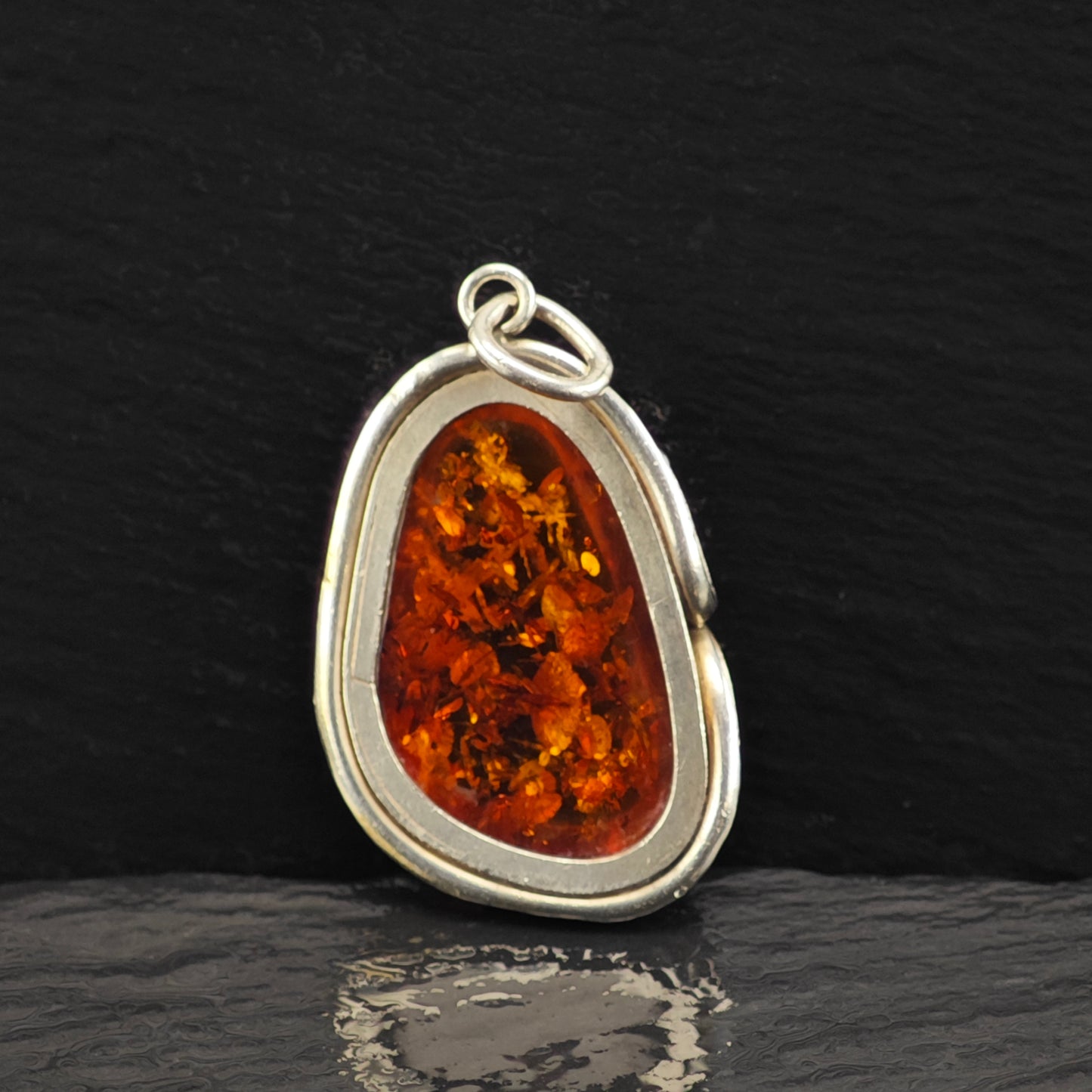 Amber Pendant Sterling Silver P2852