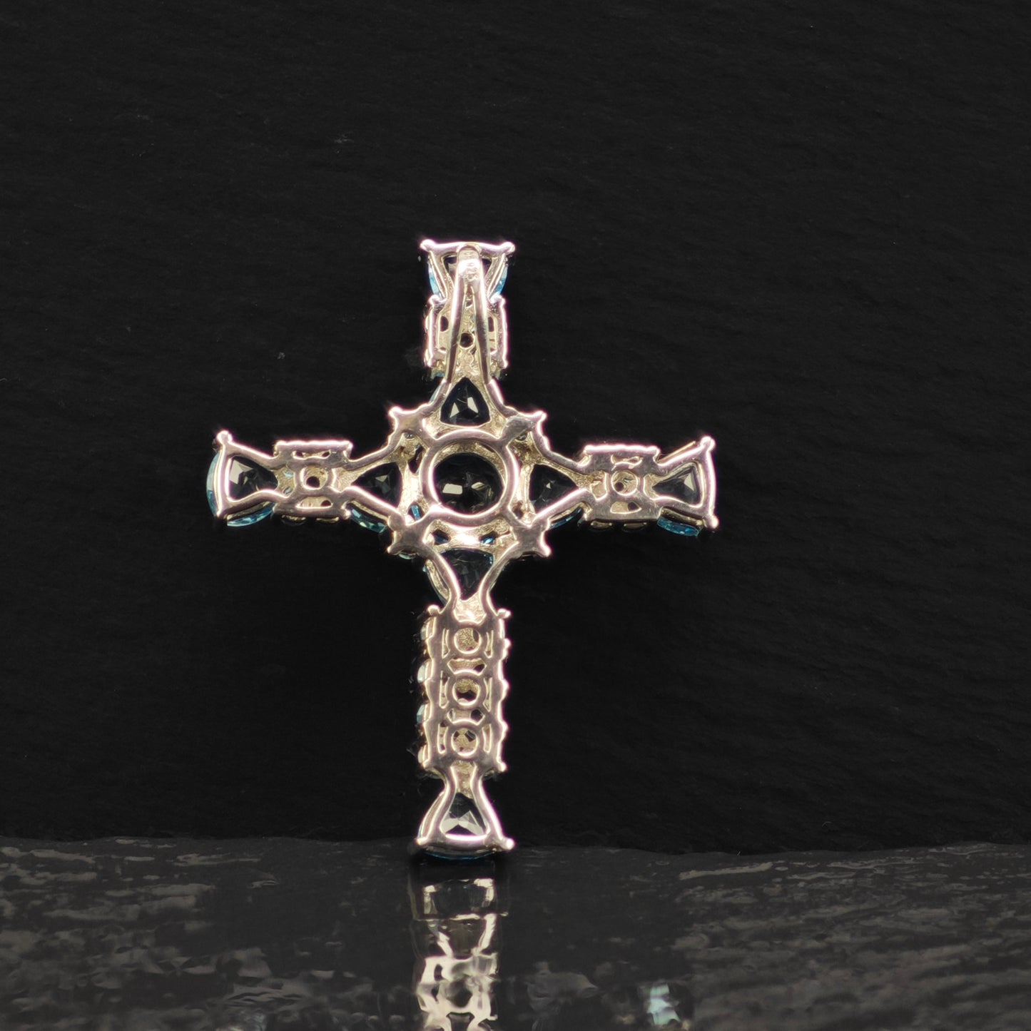 DK Topaz Cross Pendant Sterling Silver P2853