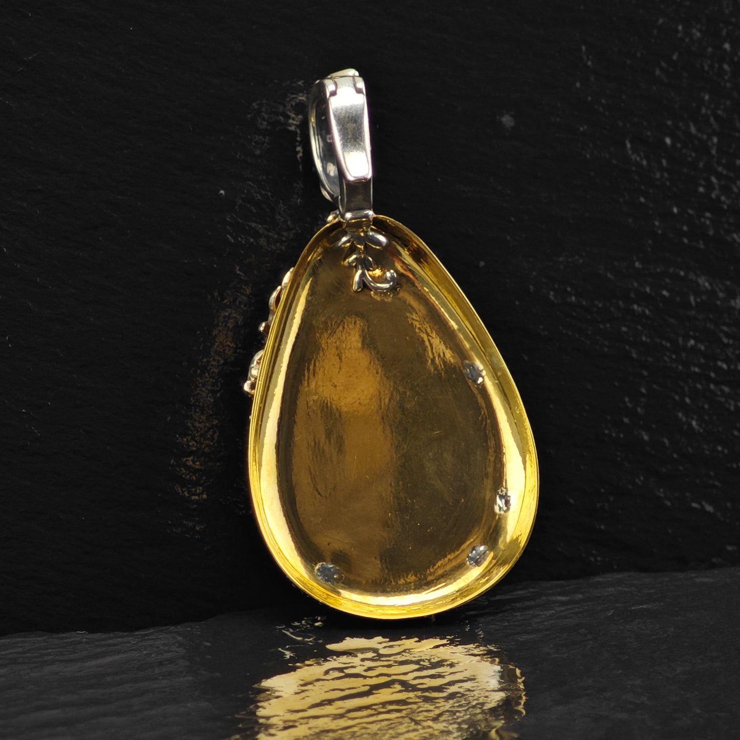Carolyn Pollack Brass, Black Onyx Pendant Sterling Silver P2855