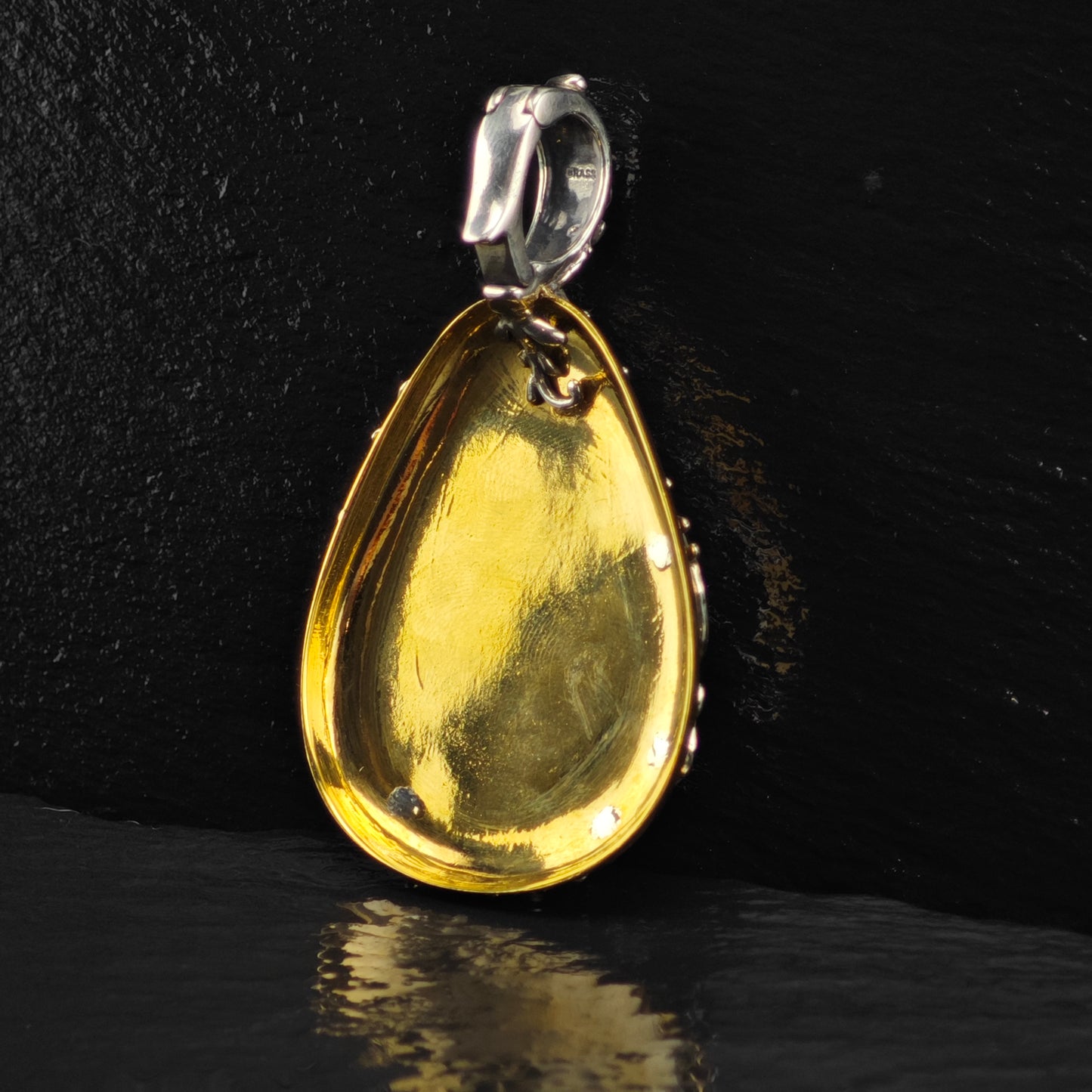 Carolyn Pollack Brass, Black Onyx Pendant Sterling Silver P2855