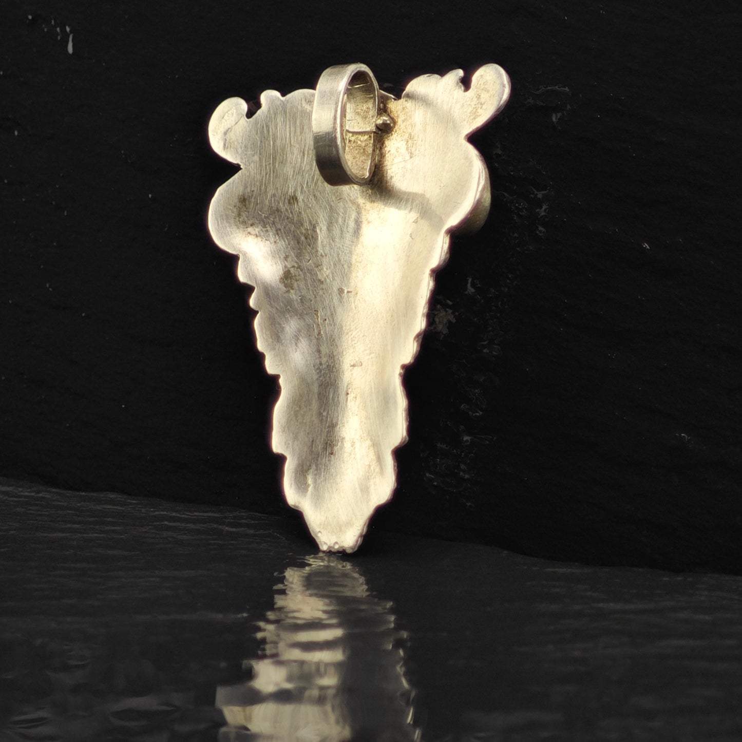 Art Novaue Revival Lion Pendant Sterling Silver P2861