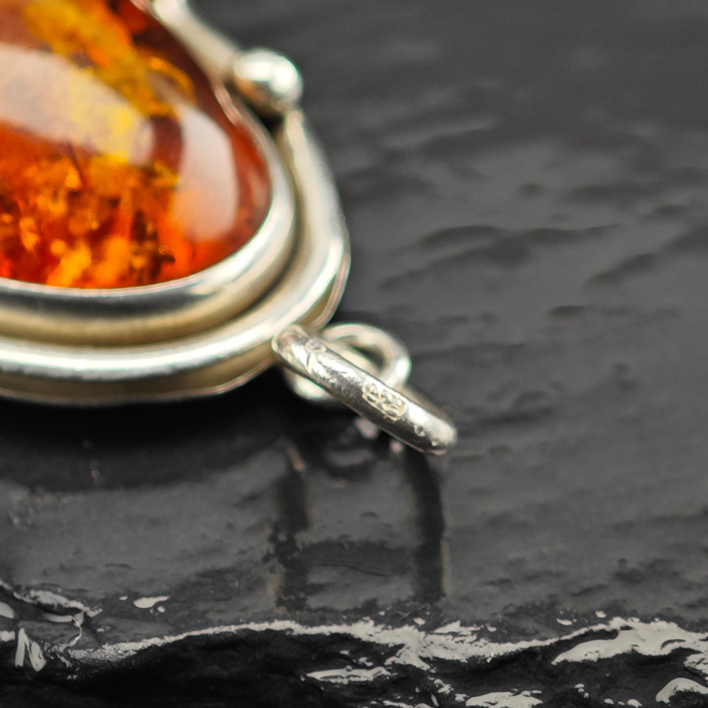 Amber Pendant Sterling Silver P2852